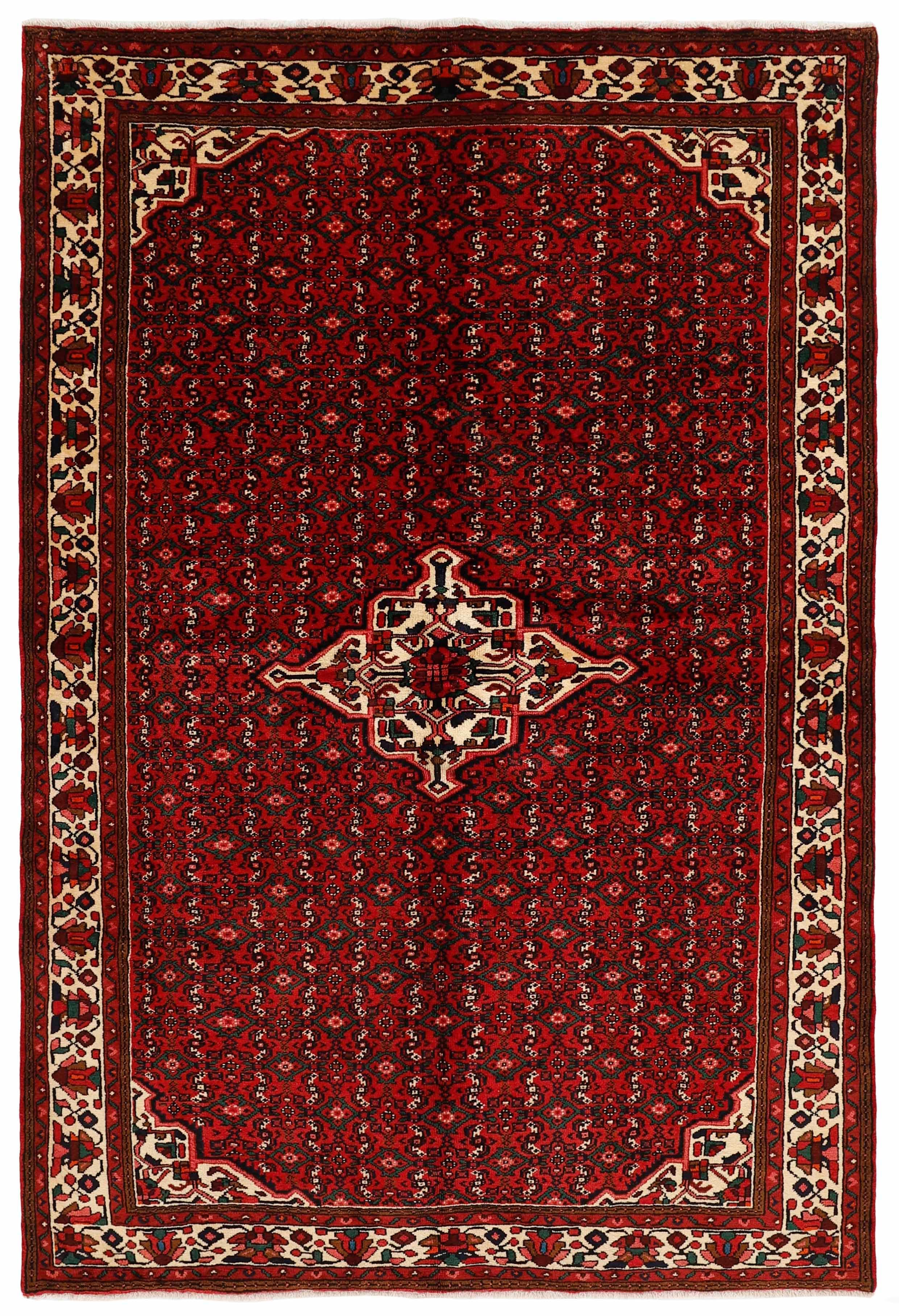 Red traditional persian rug