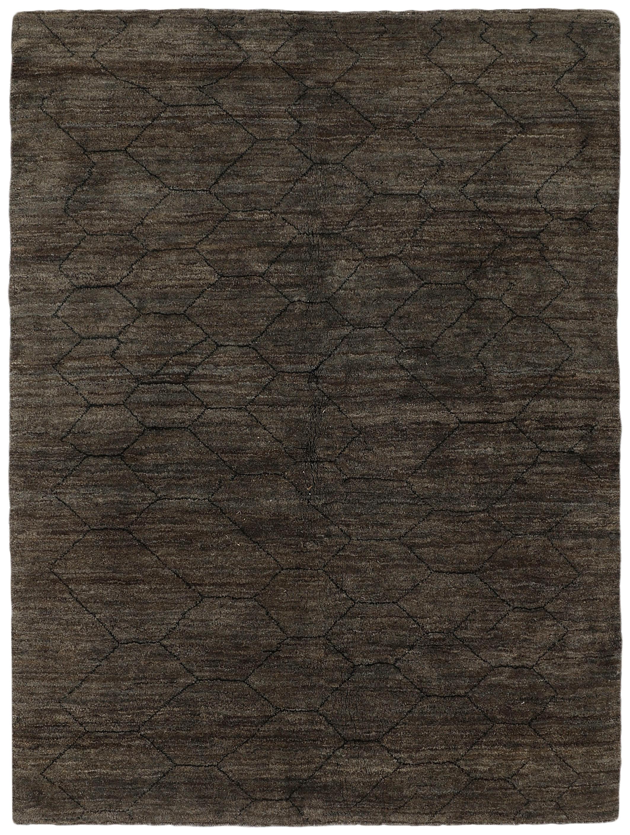 Authentic Oriental Kelim flatweave rug in black and brown