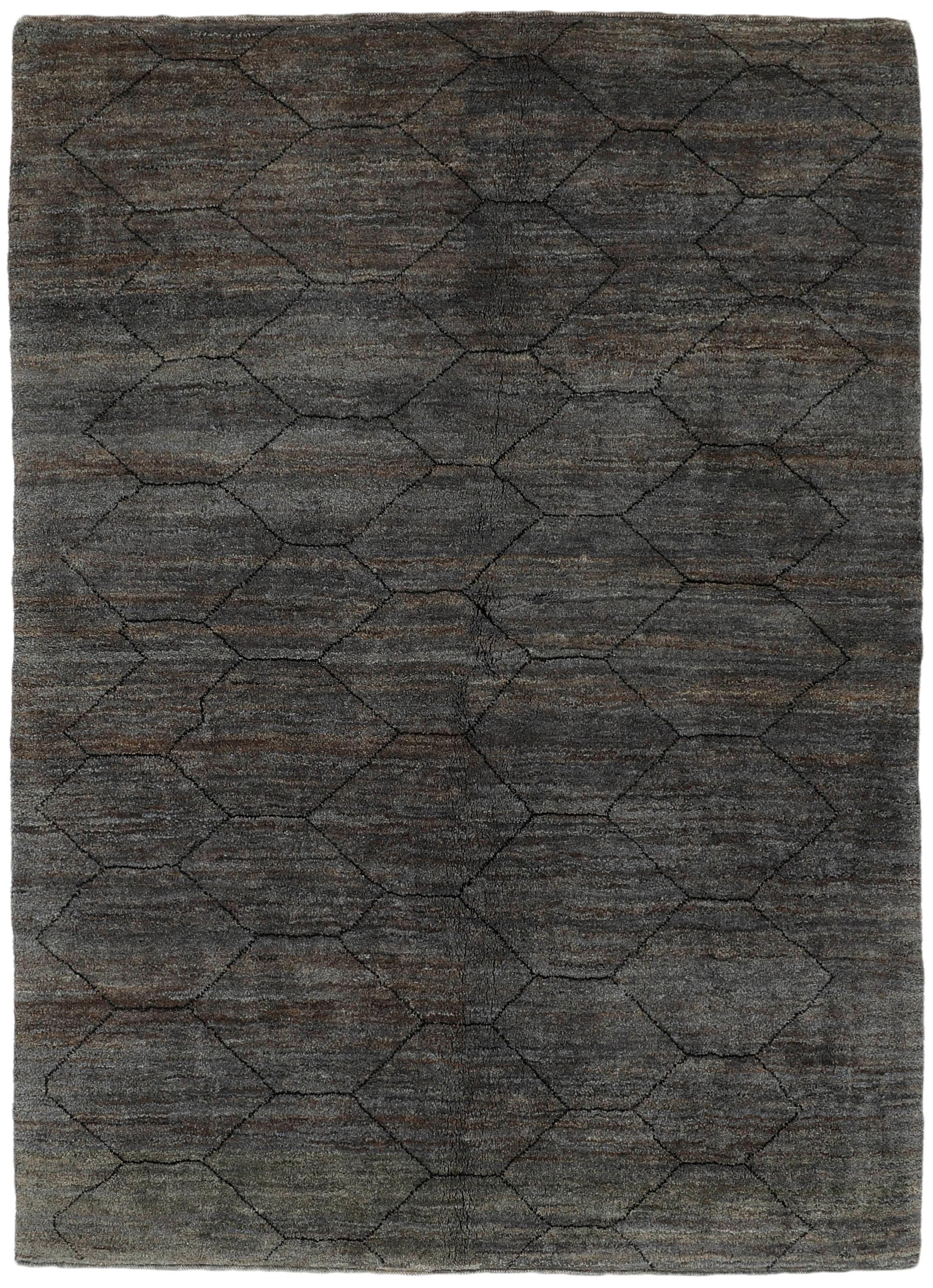 Authentic Oriental Kelim flatweave rug in black and brown