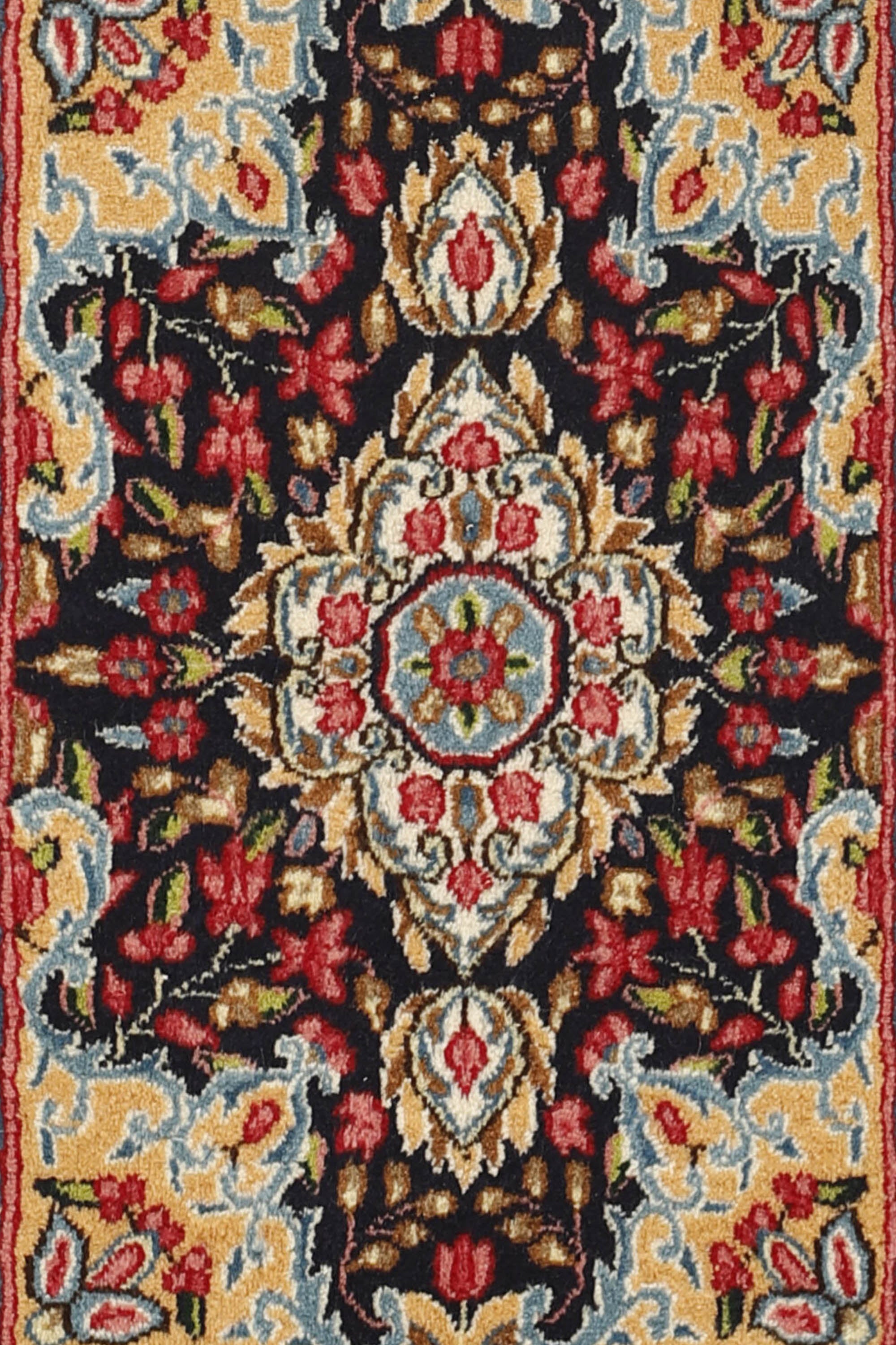 Luxury multicolour traditional Kerman rug