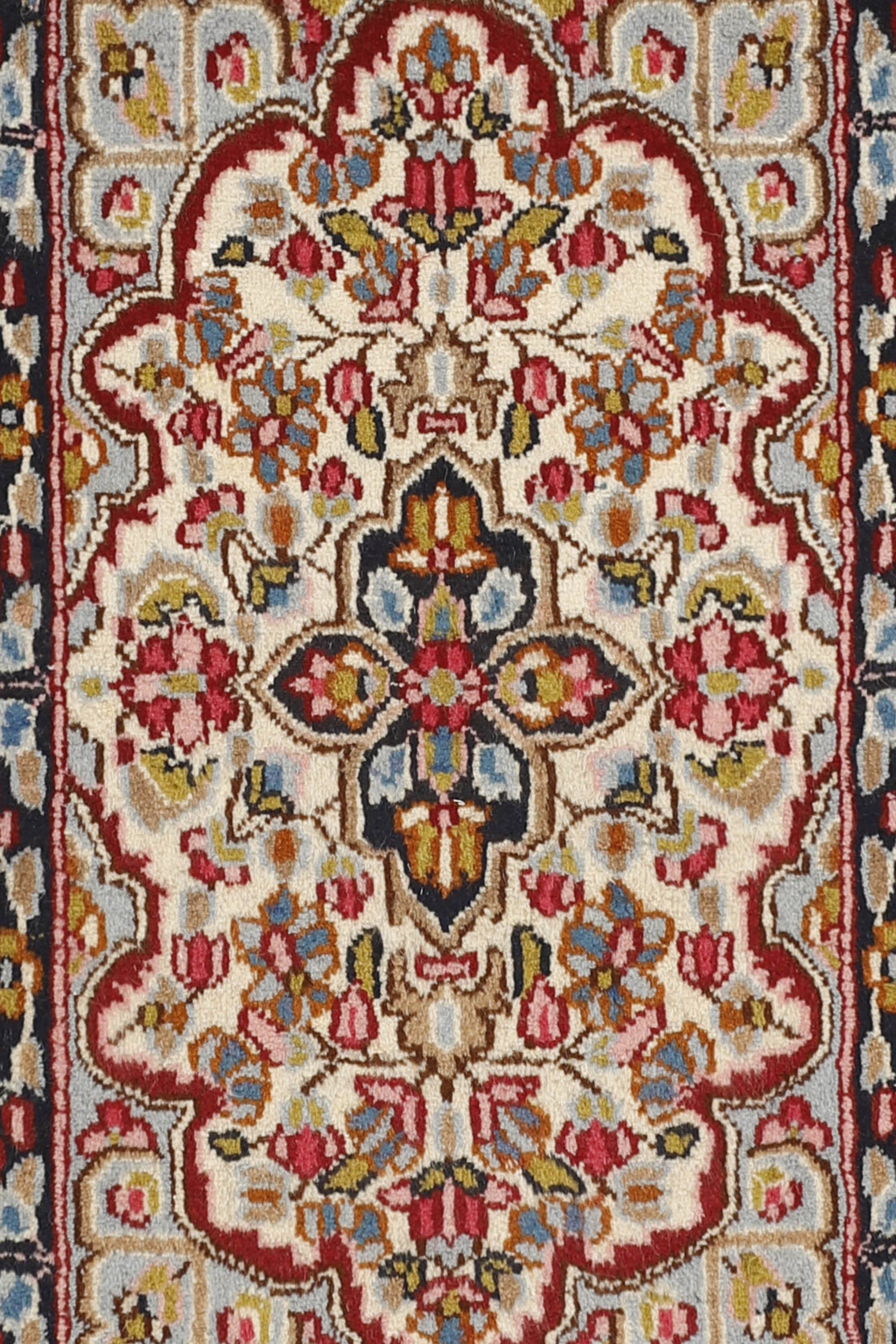 Luxury multicolour traditional Kerman rug