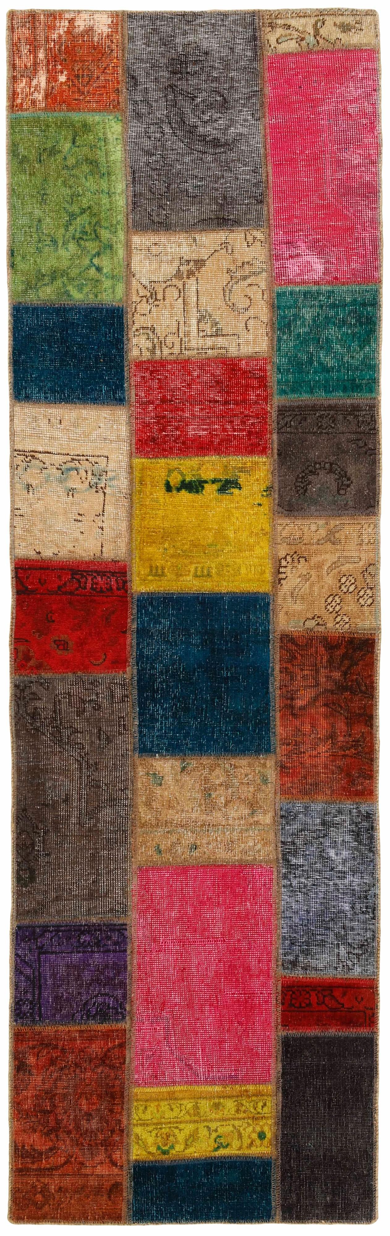 Authentic multicolour patchwork persian runner