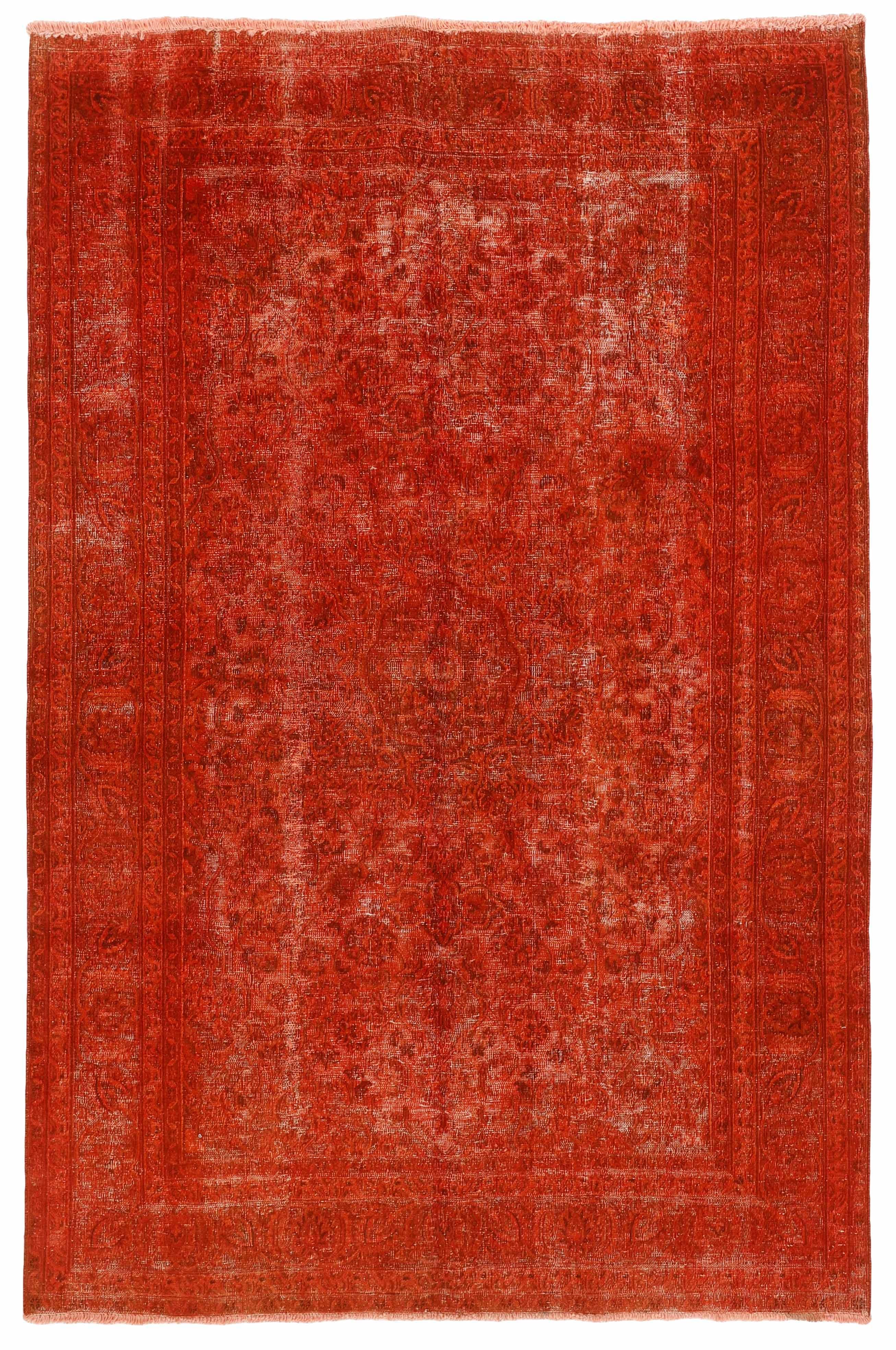 red vintage persian rug