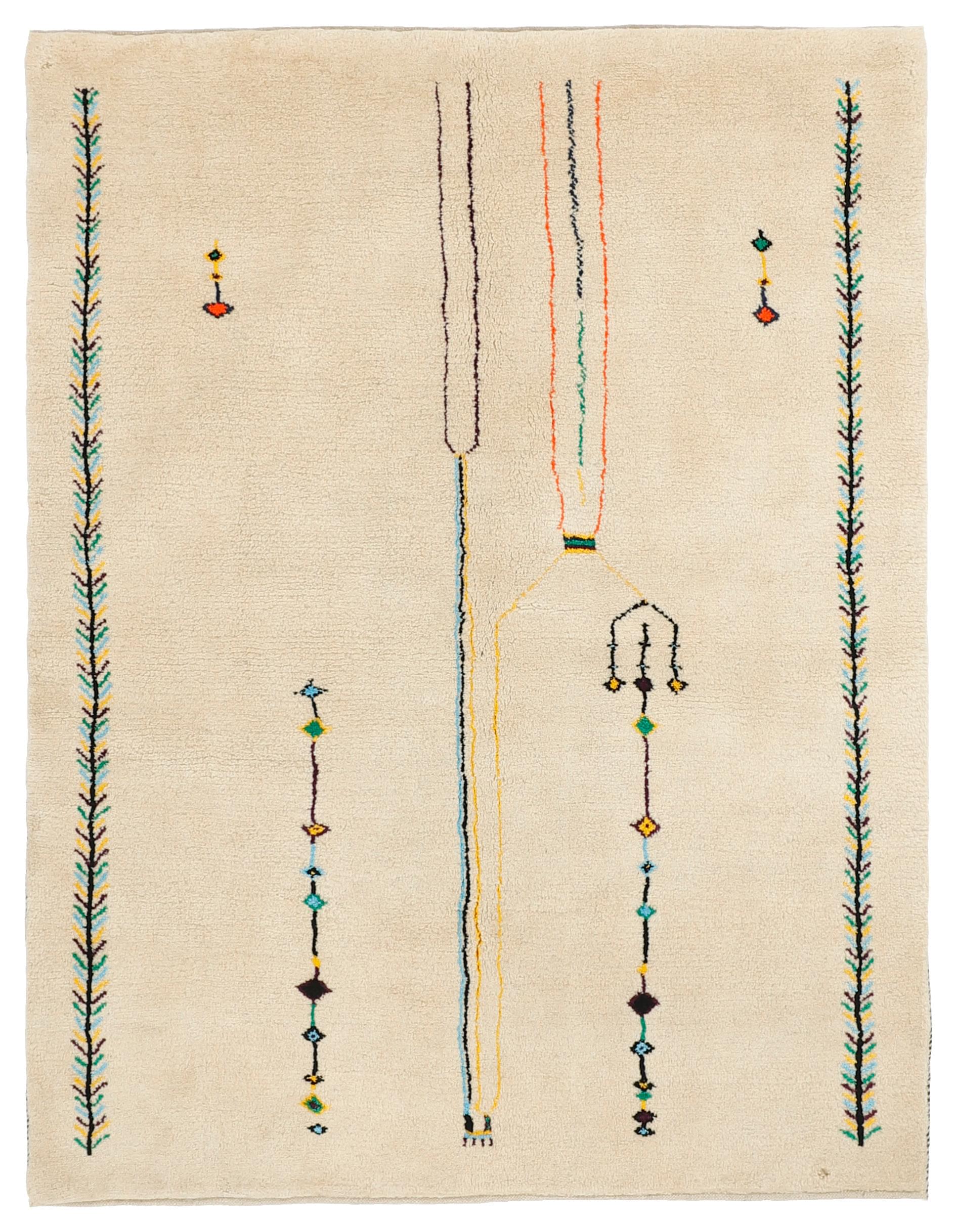 Authentic Oriental Kelim flatweave rug in brown and beige
