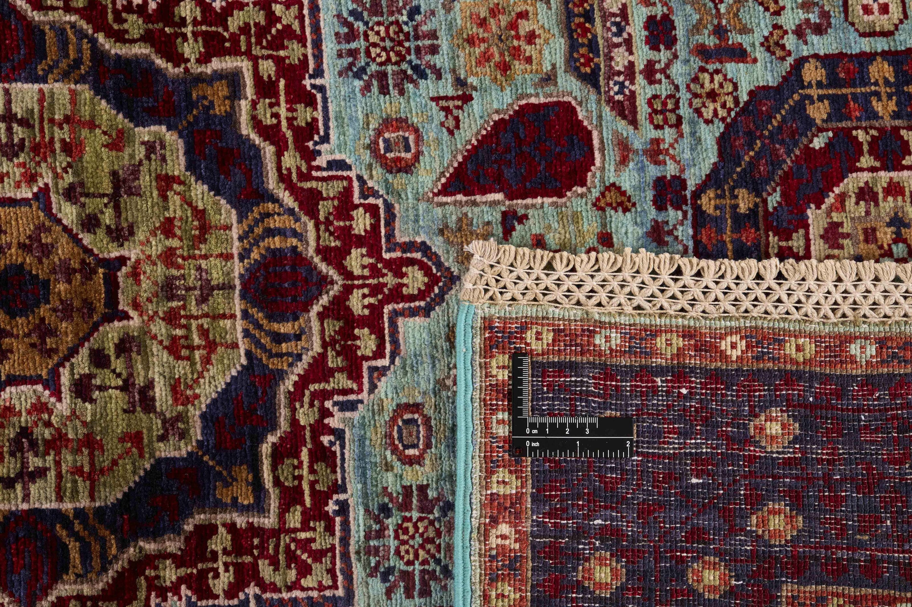 Oriental Ziegler rug with blue floral pattern
