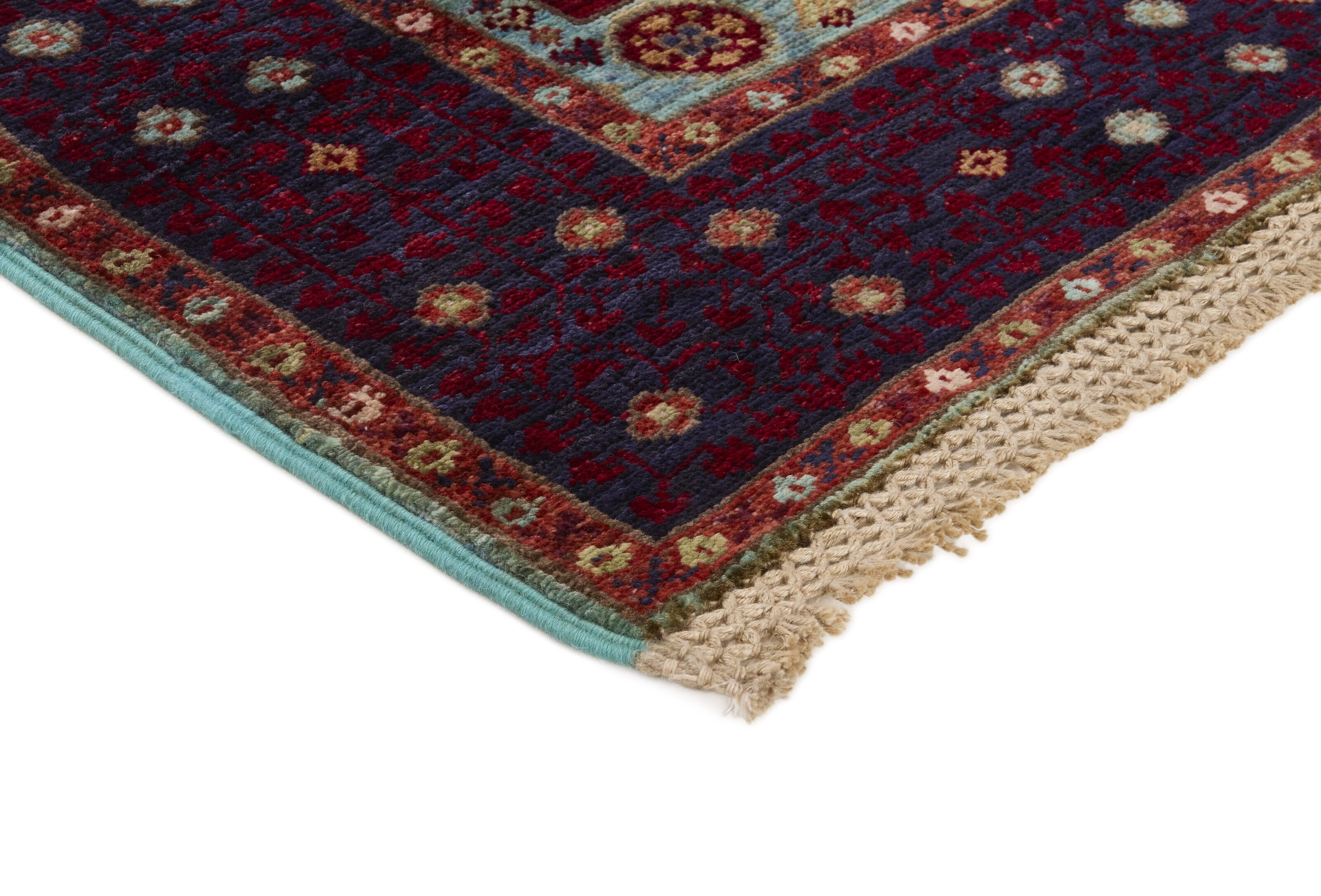 Oriental Ziegler rug with blue floral pattern