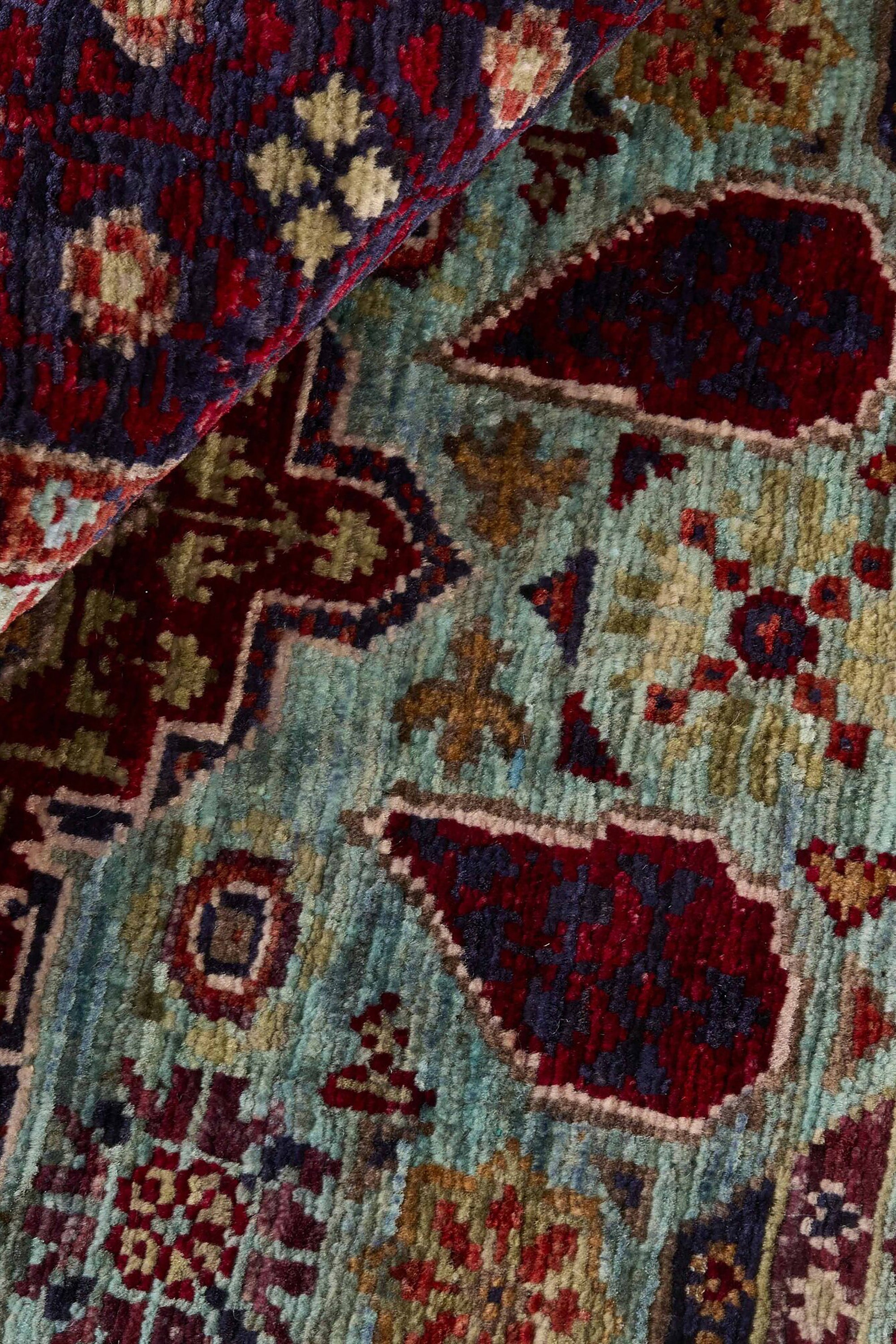 Oriental Ziegler rug with blue floral pattern