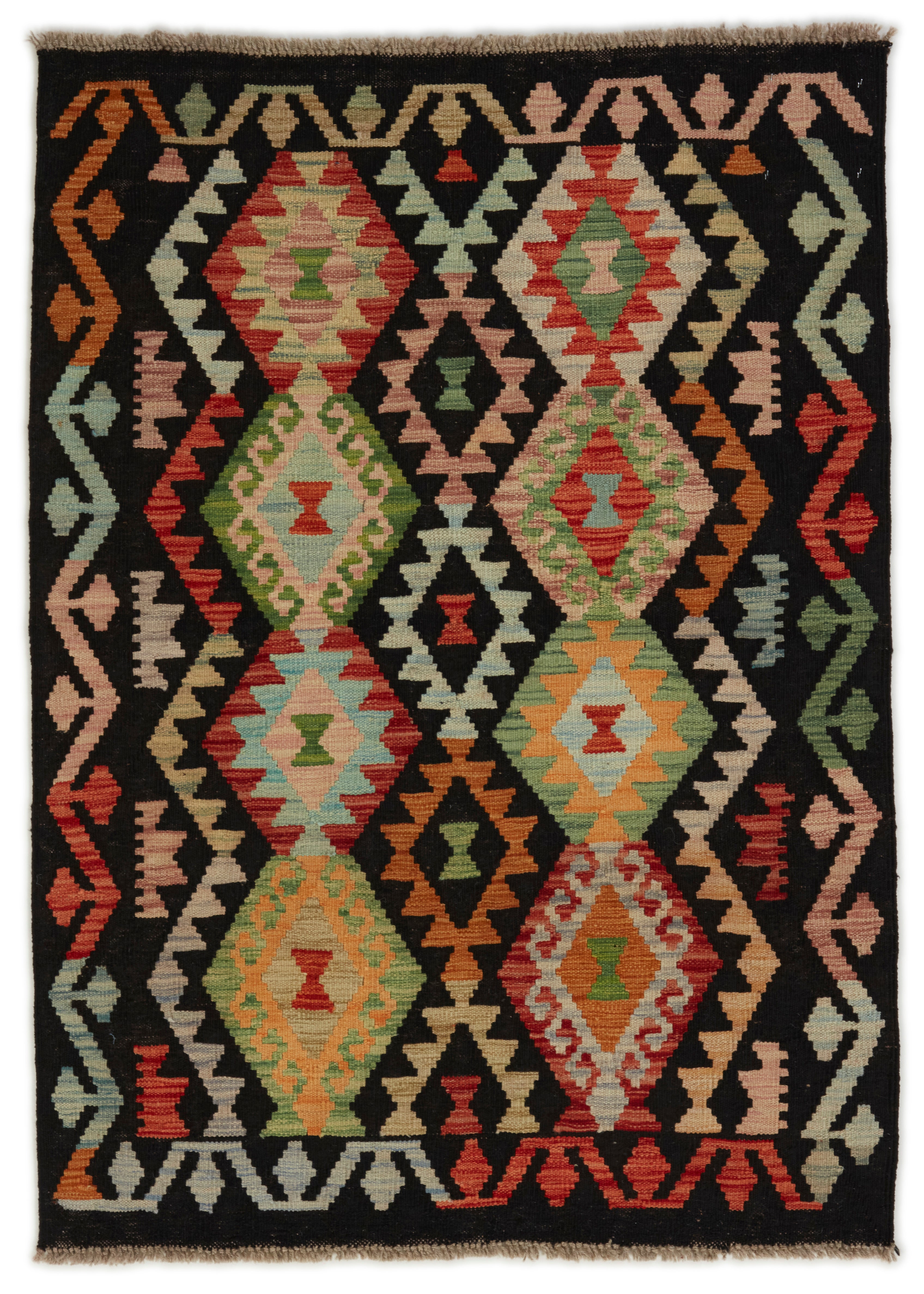 Afghan Kilim Rug 1500992 104x143cm | Rugs.ie