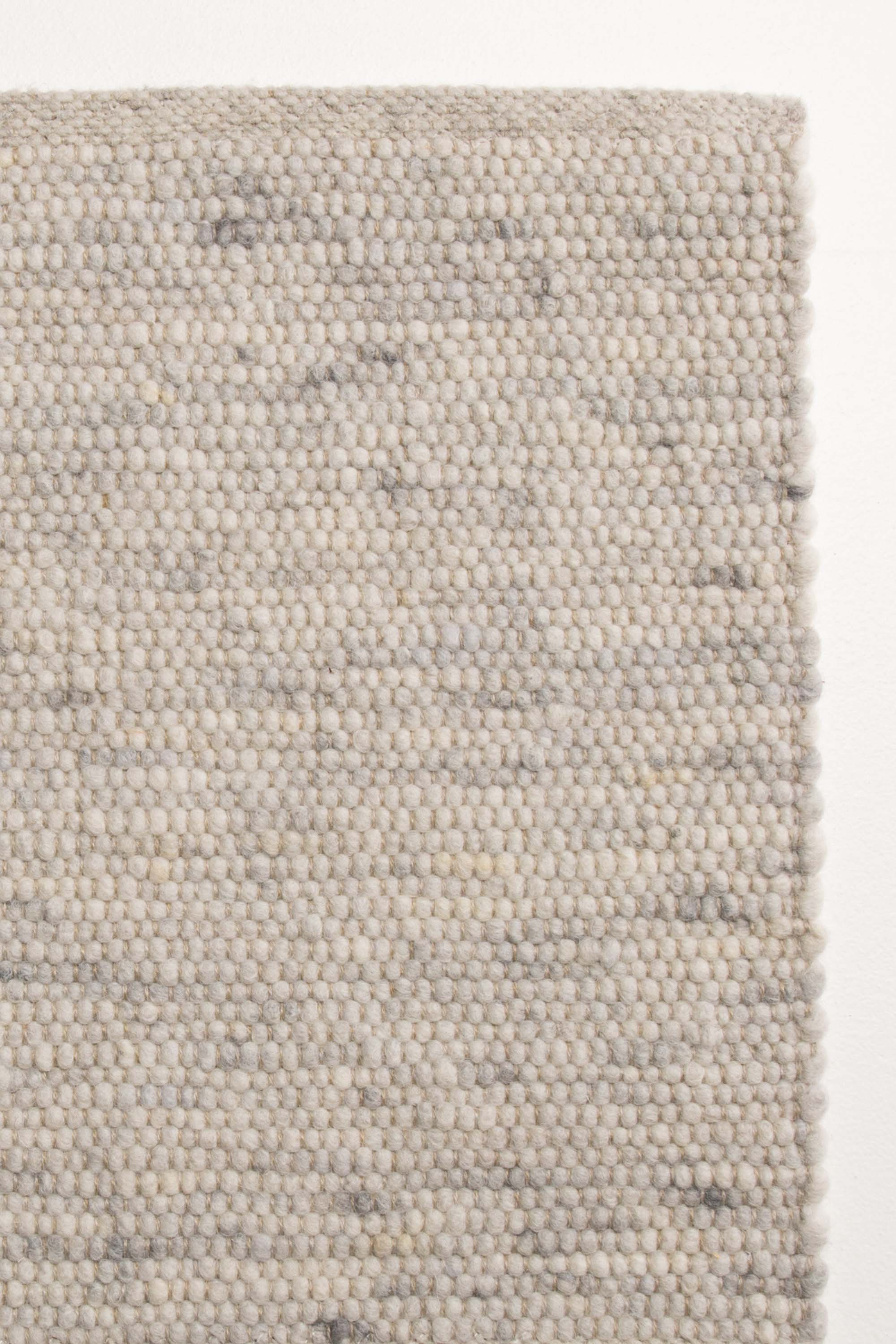 Silver luxury plain handwoven rug