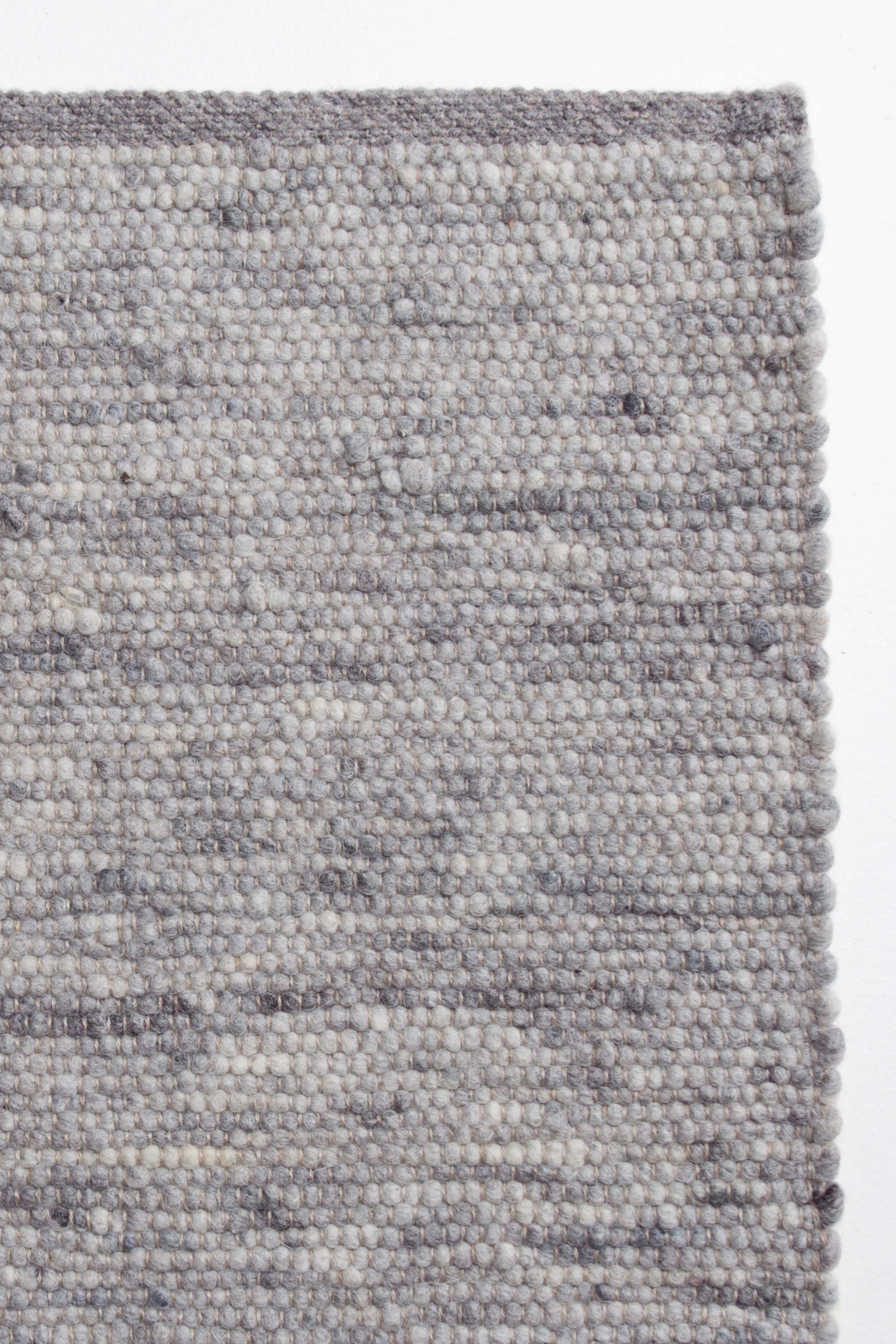 Silver luxury plain handwoven rug