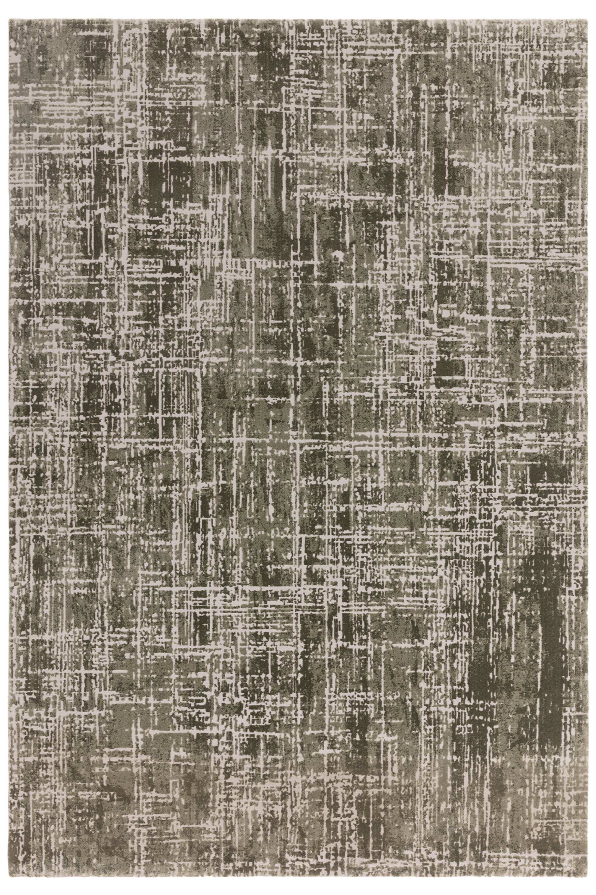 Modern flatweave rug with abstract green design