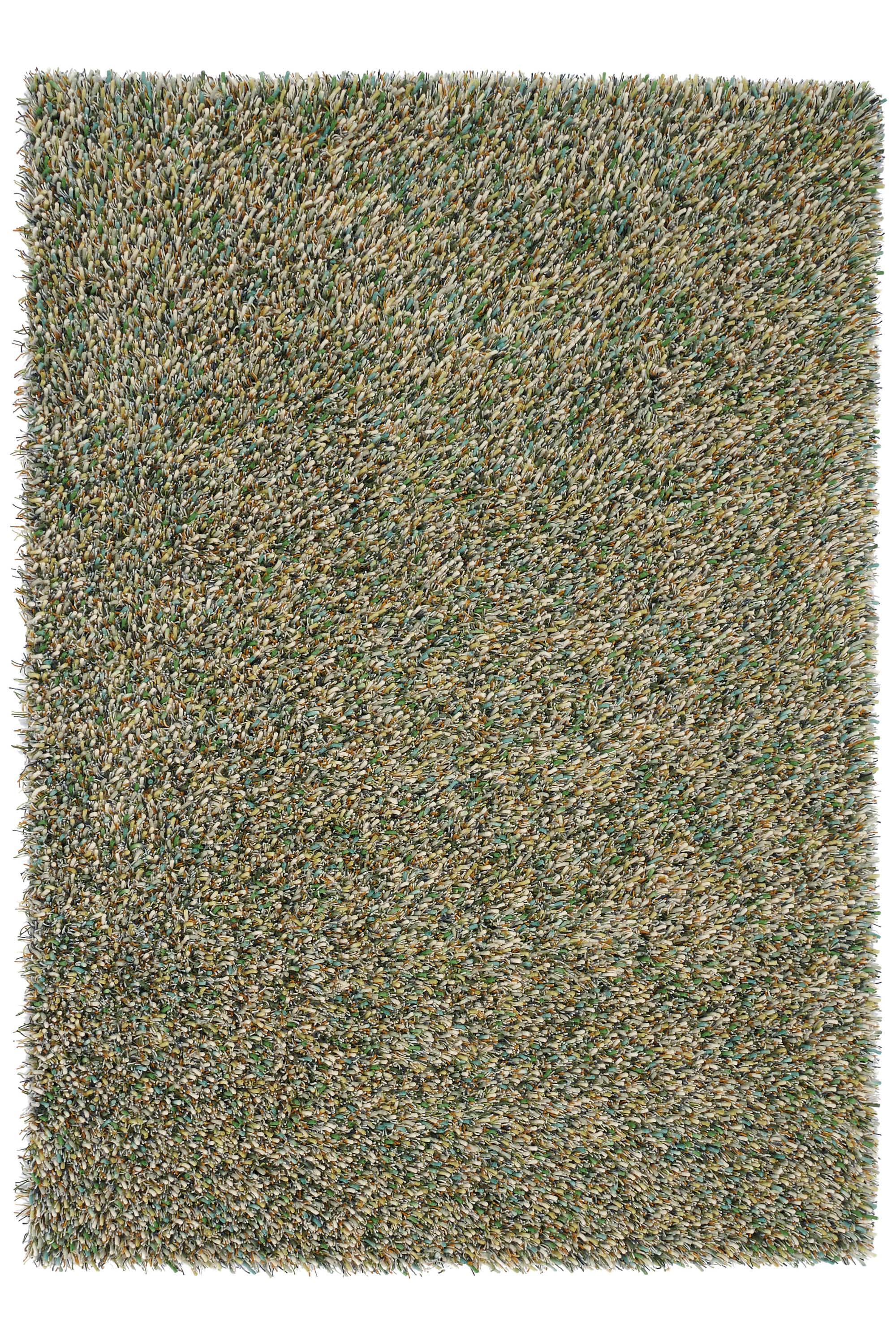 brink and campman green shagpile wool rug