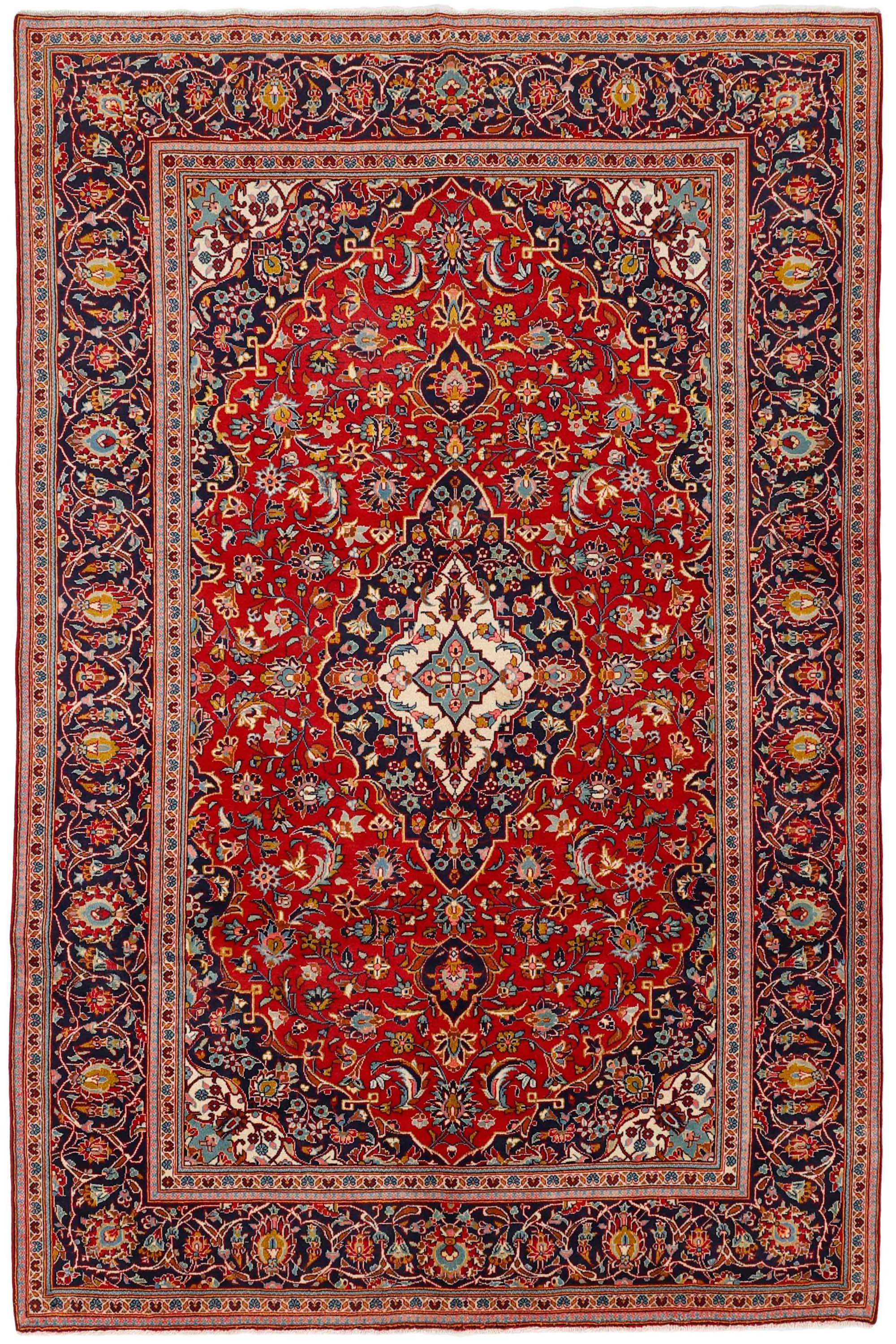 Traditional multicolour Keshan rug