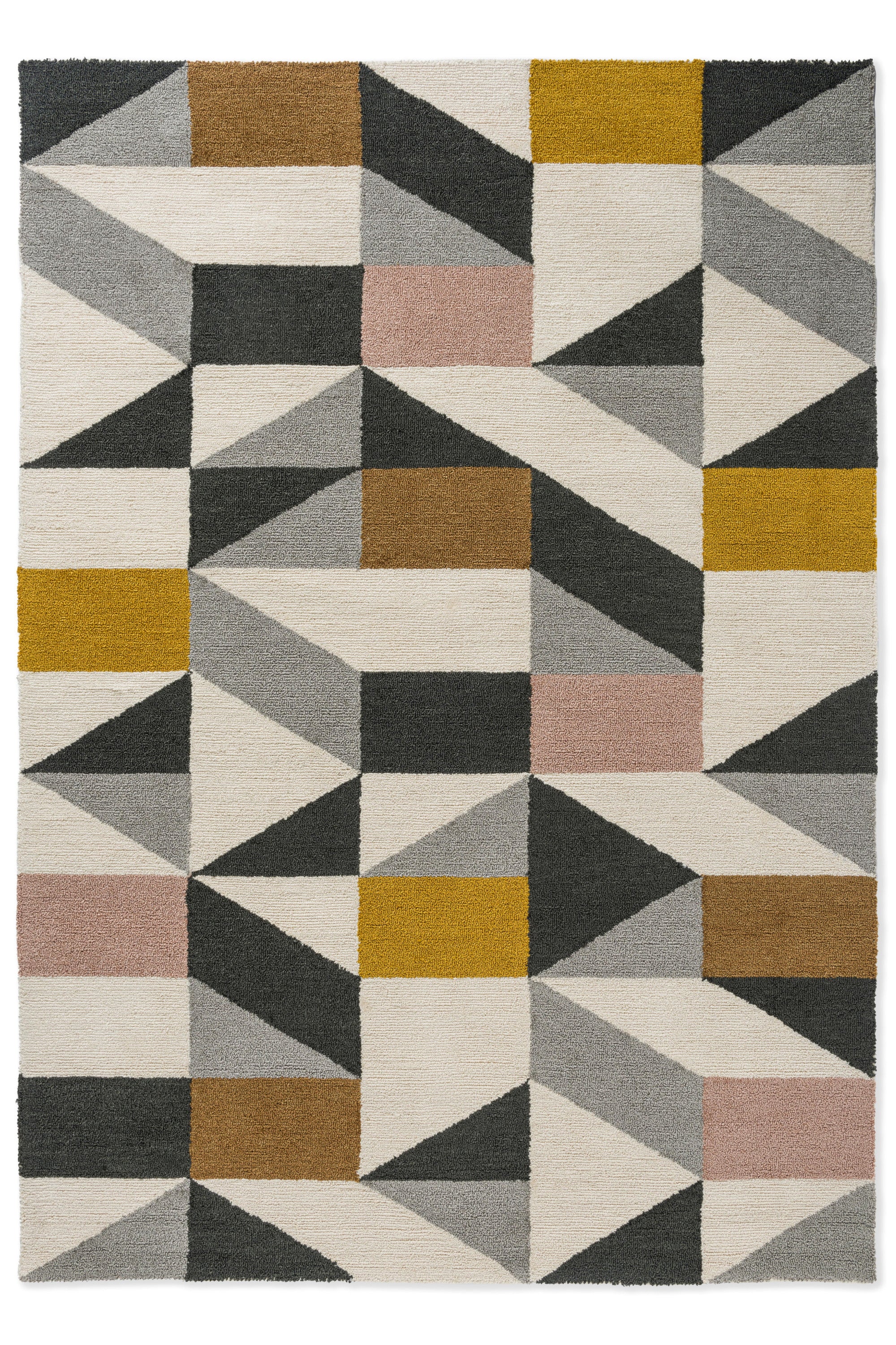 Modern multicolour geometric rug