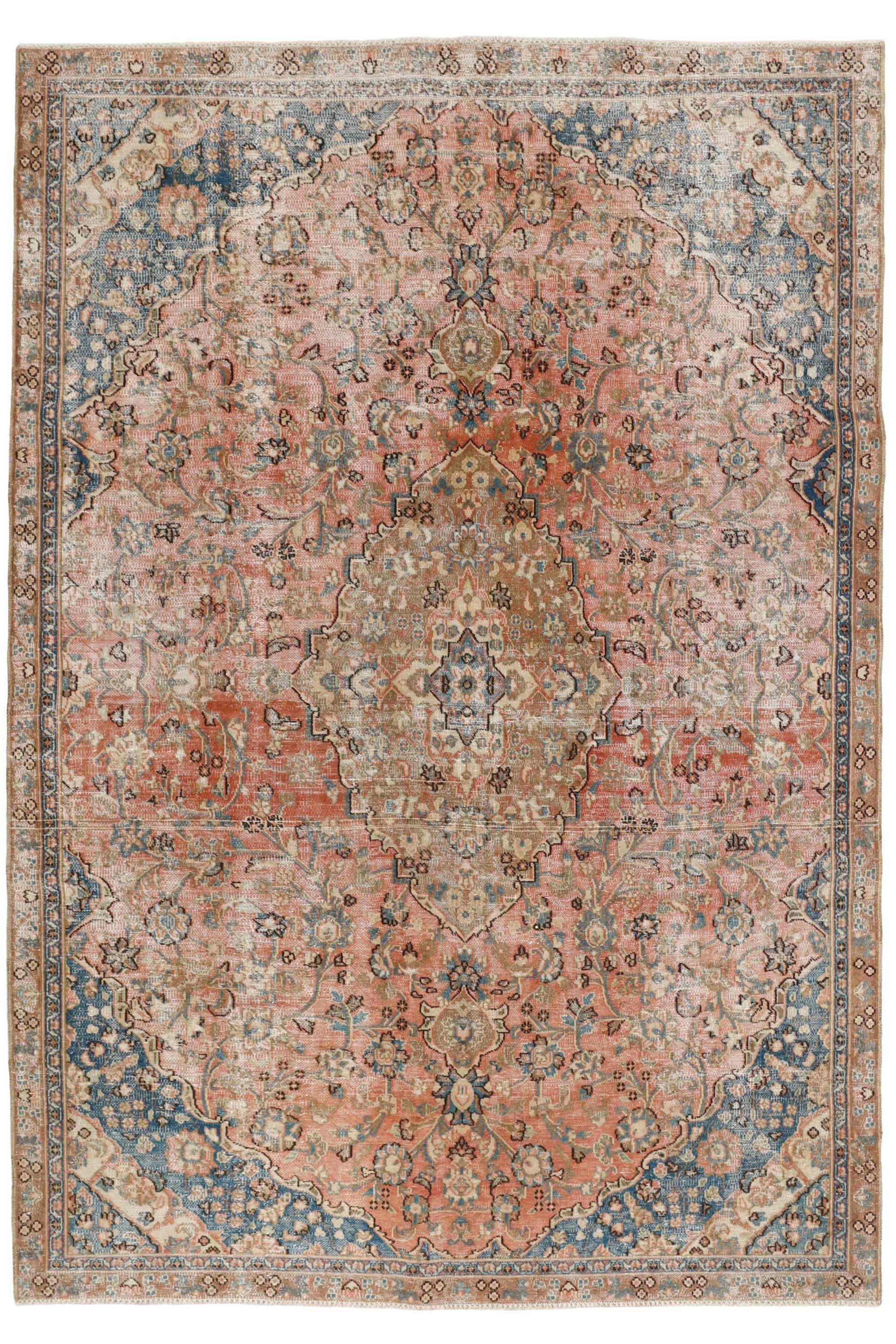 Luxury Vintage Royal Fine bordered rug