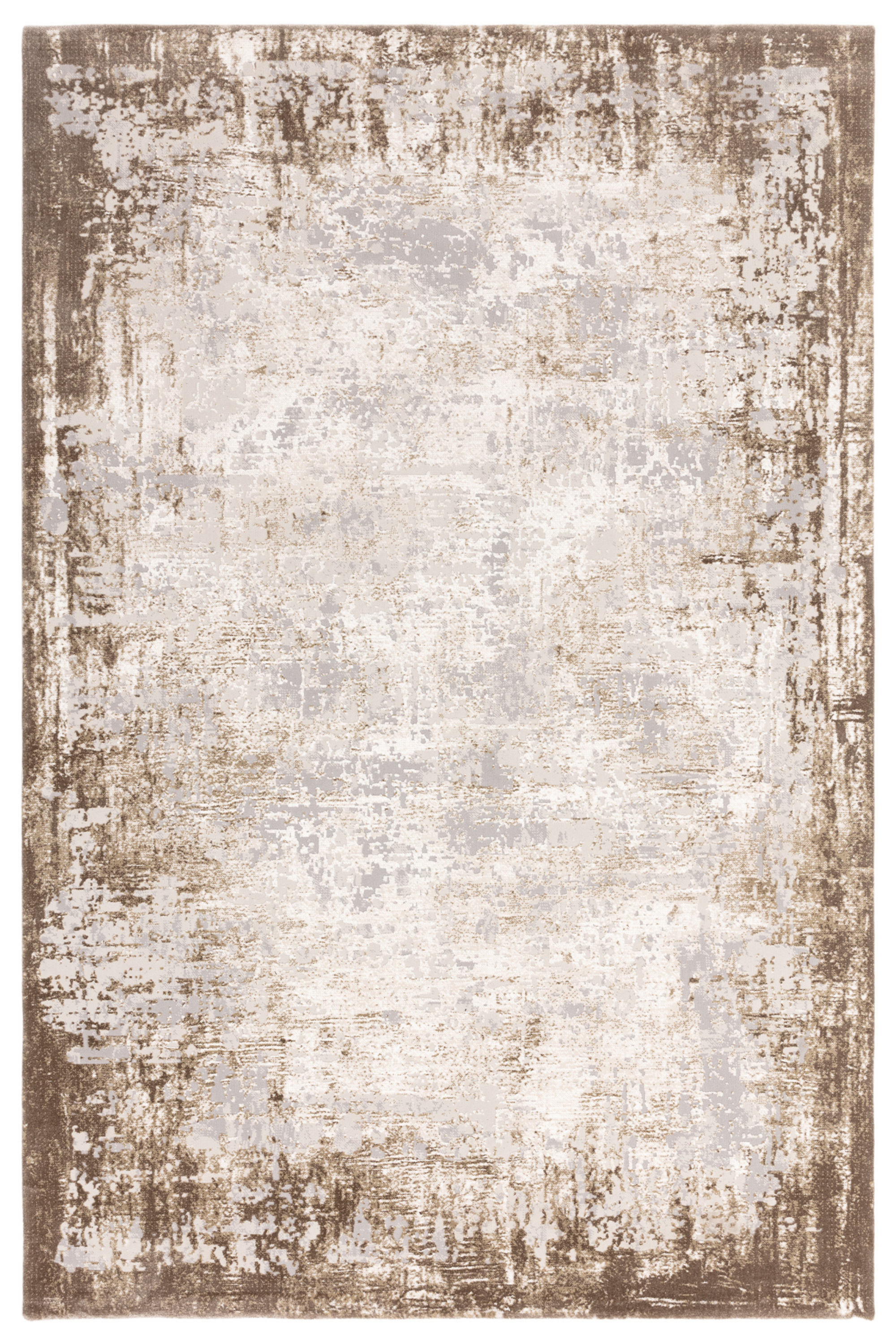 Modern flatweave rug with abstract beige design
