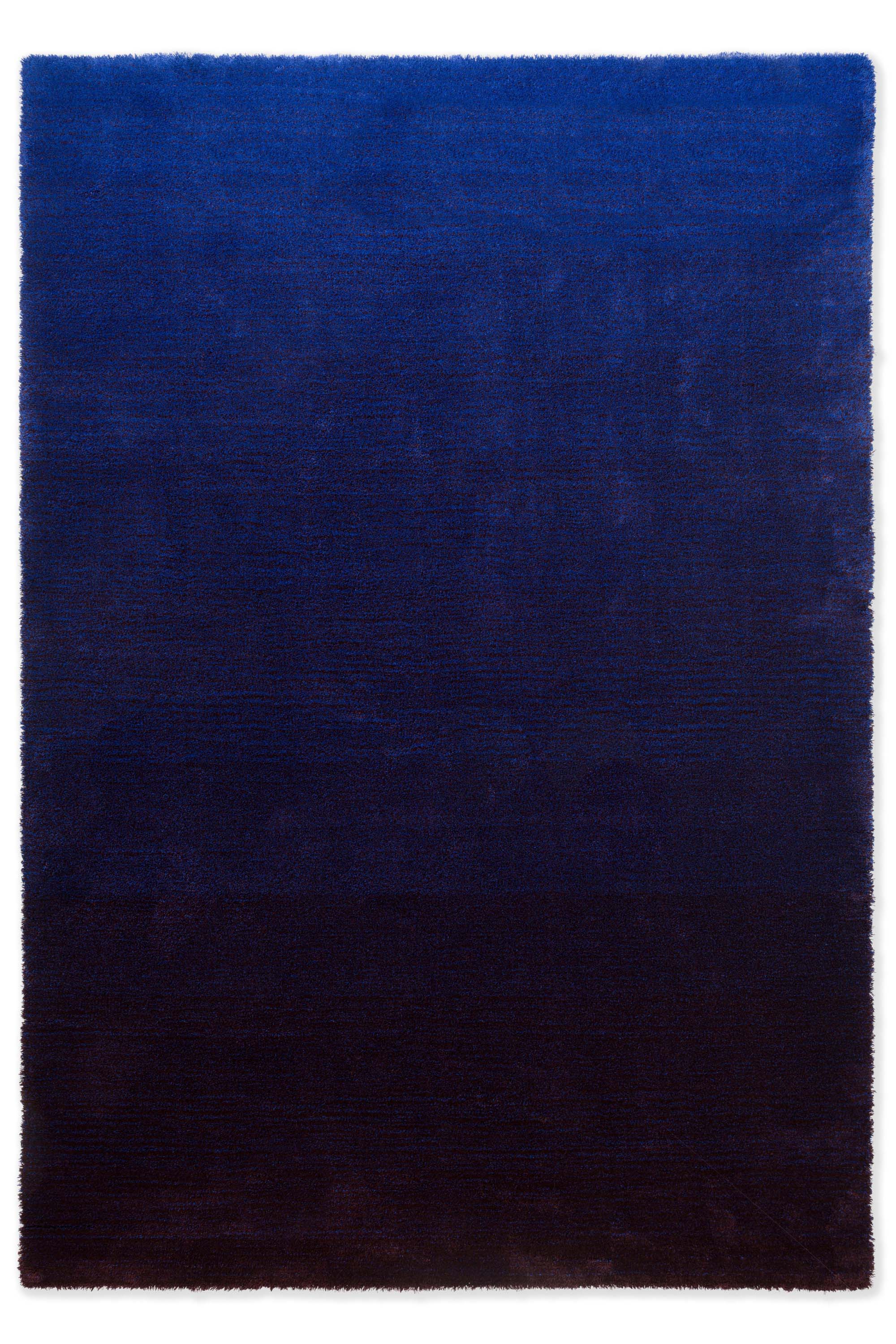 Plain blue rug with textured pile
