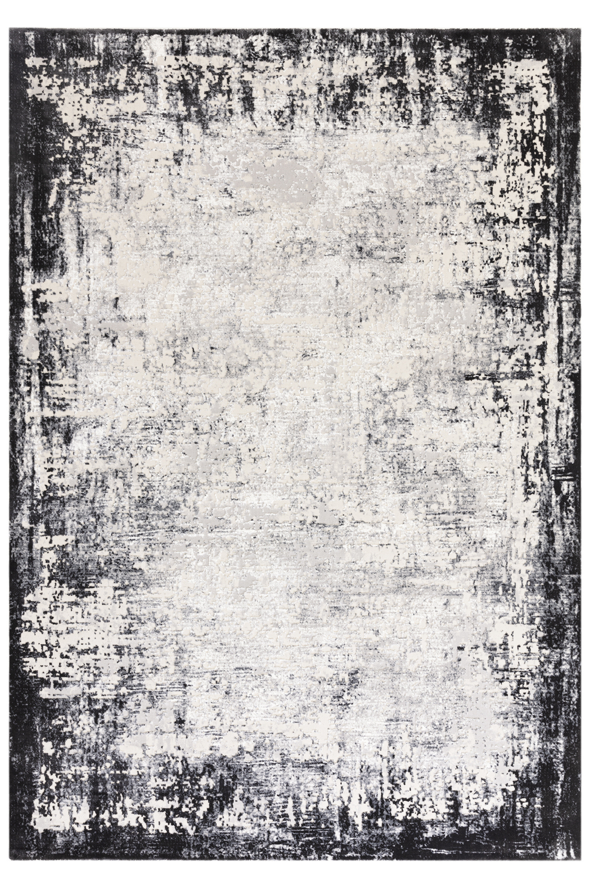 Modern flatweave rug with abstract grey design
