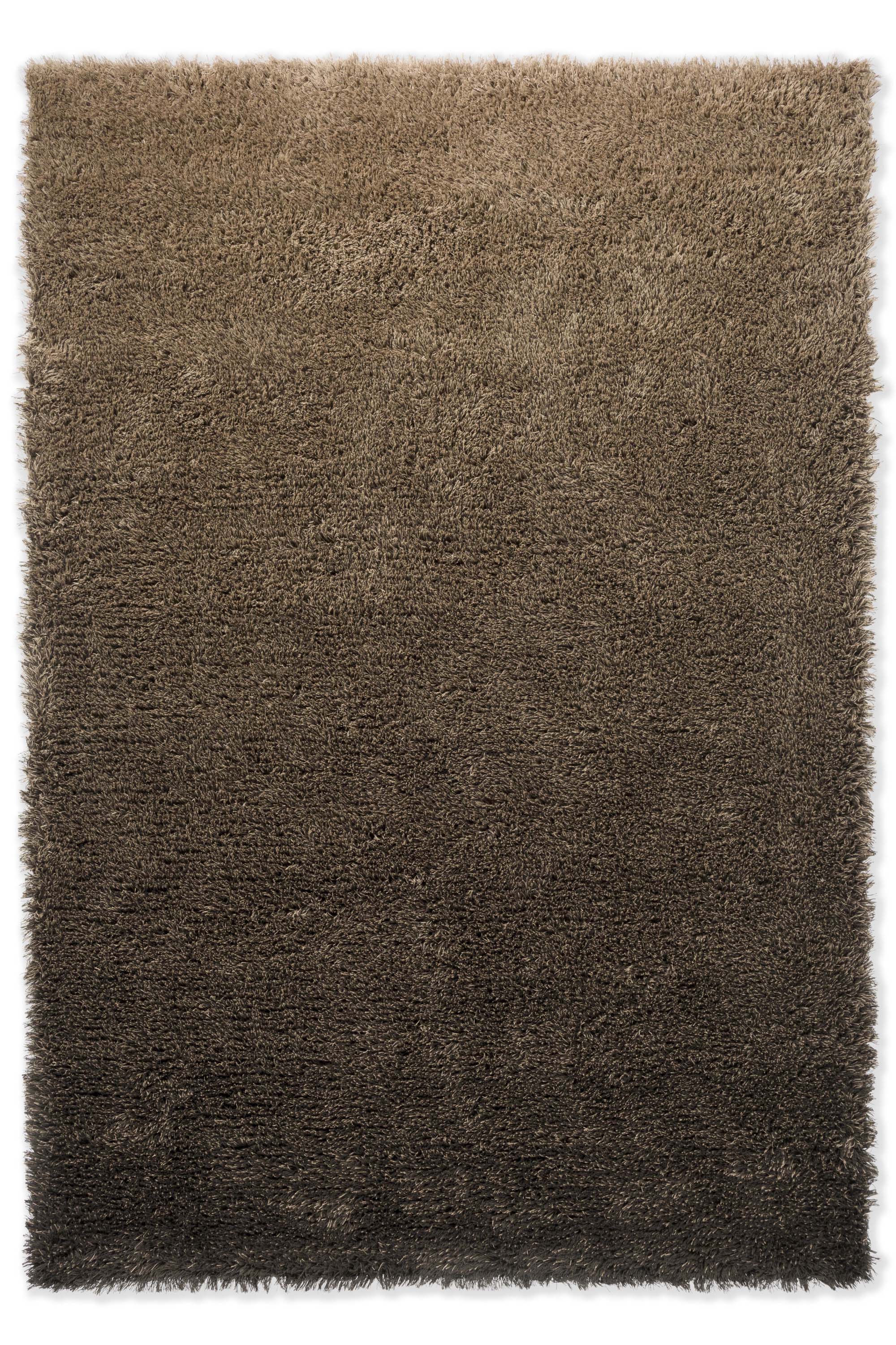 Plain brown rug with shaggy pile