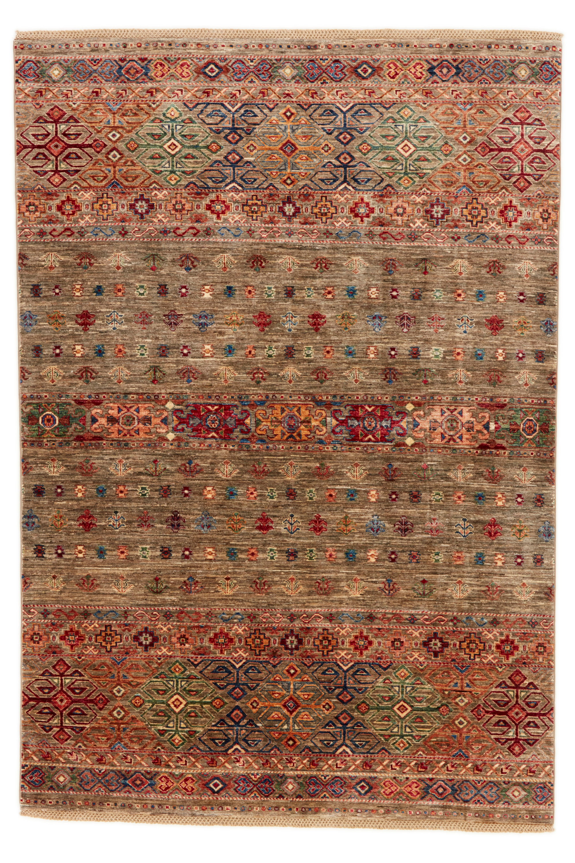 Traditional multicolour luxury shall collection rug