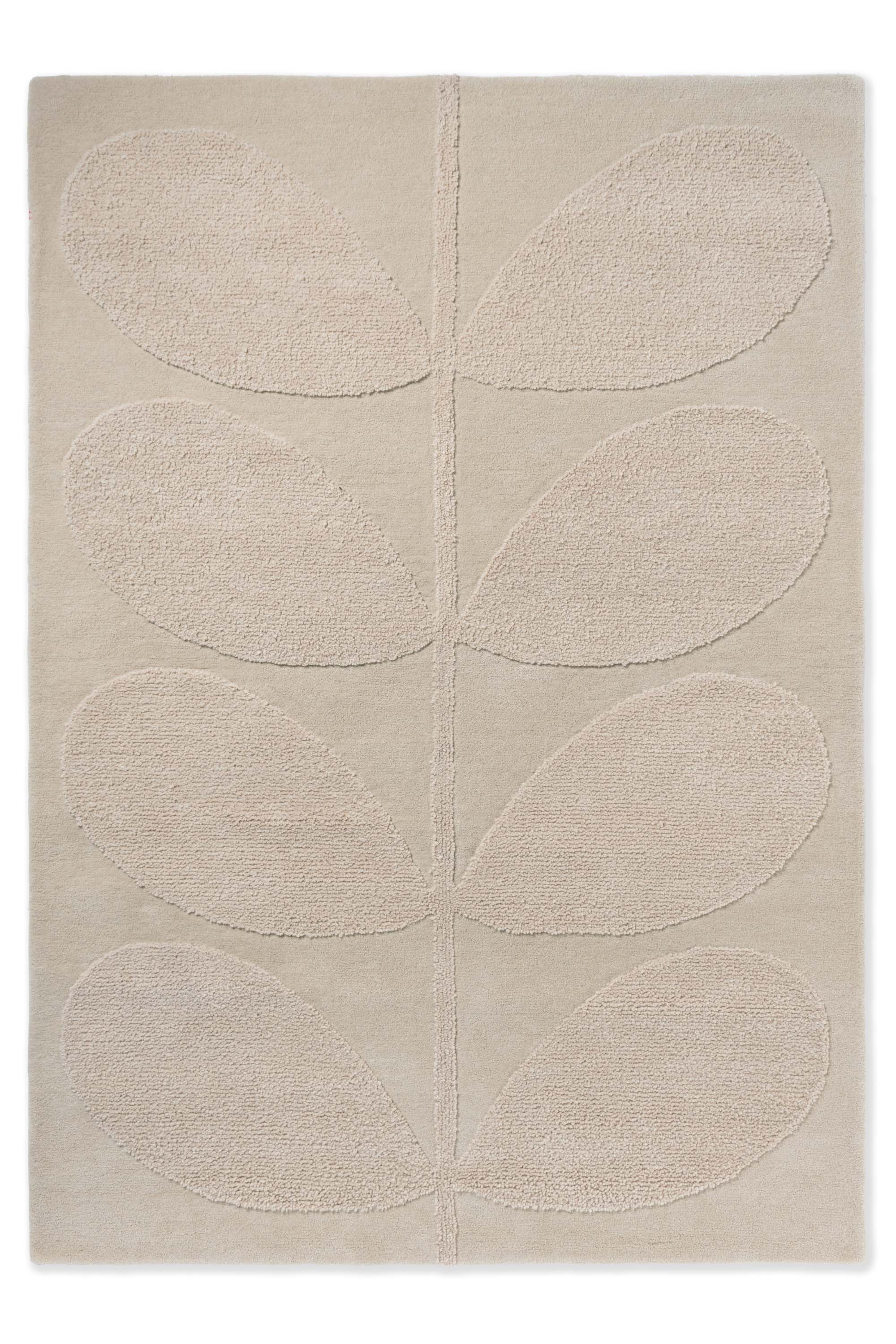 Modern beige floral rug