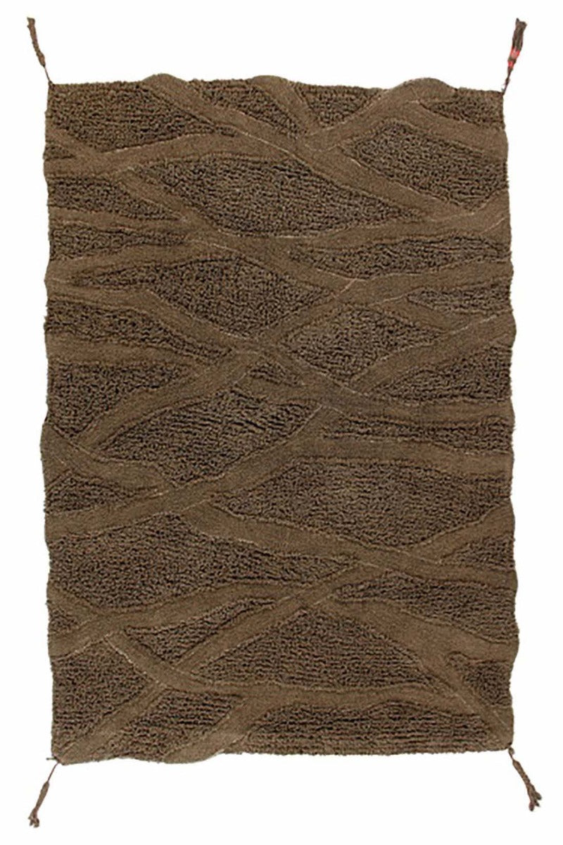 textured brown area rug