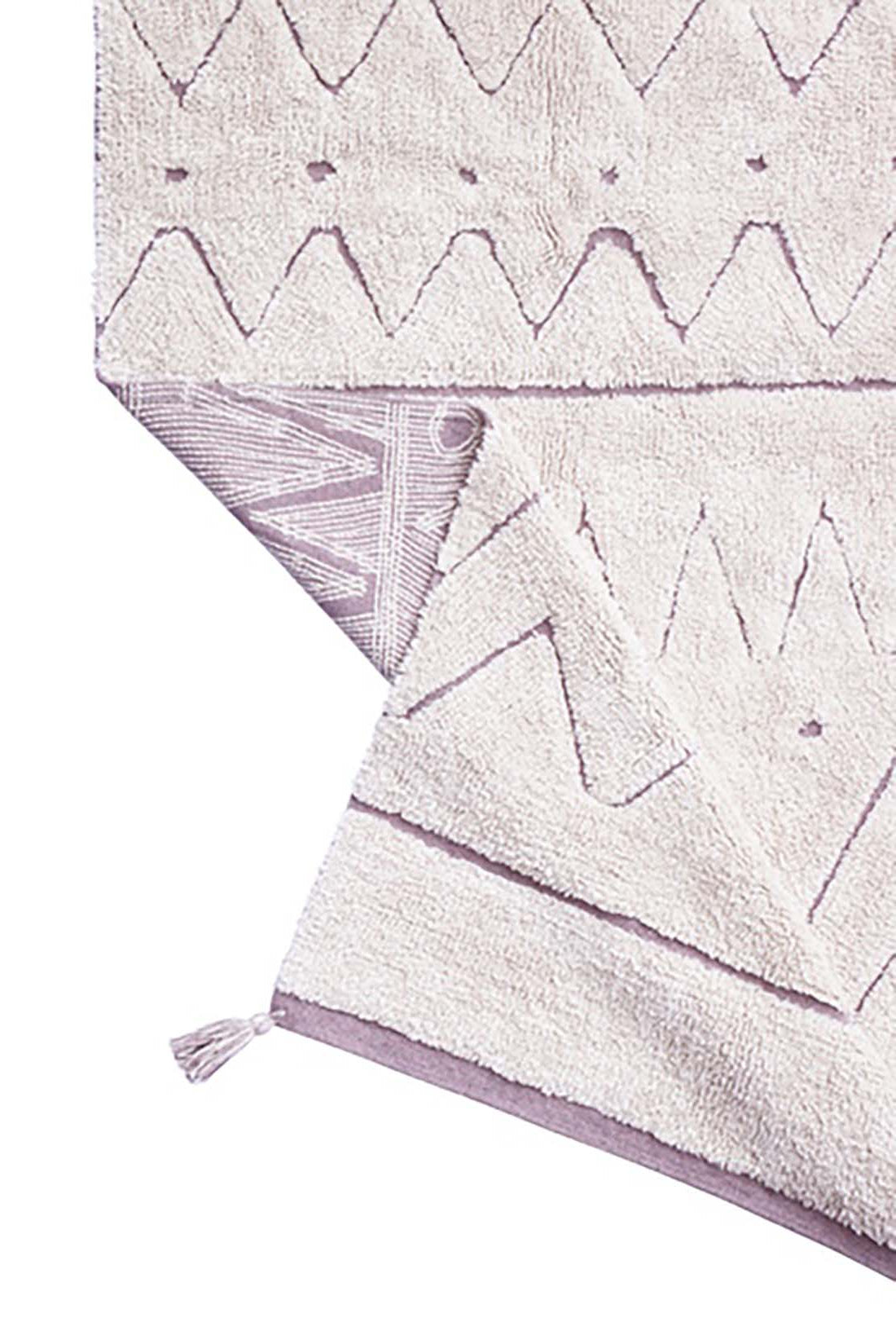 natural aztec print childrens rug
