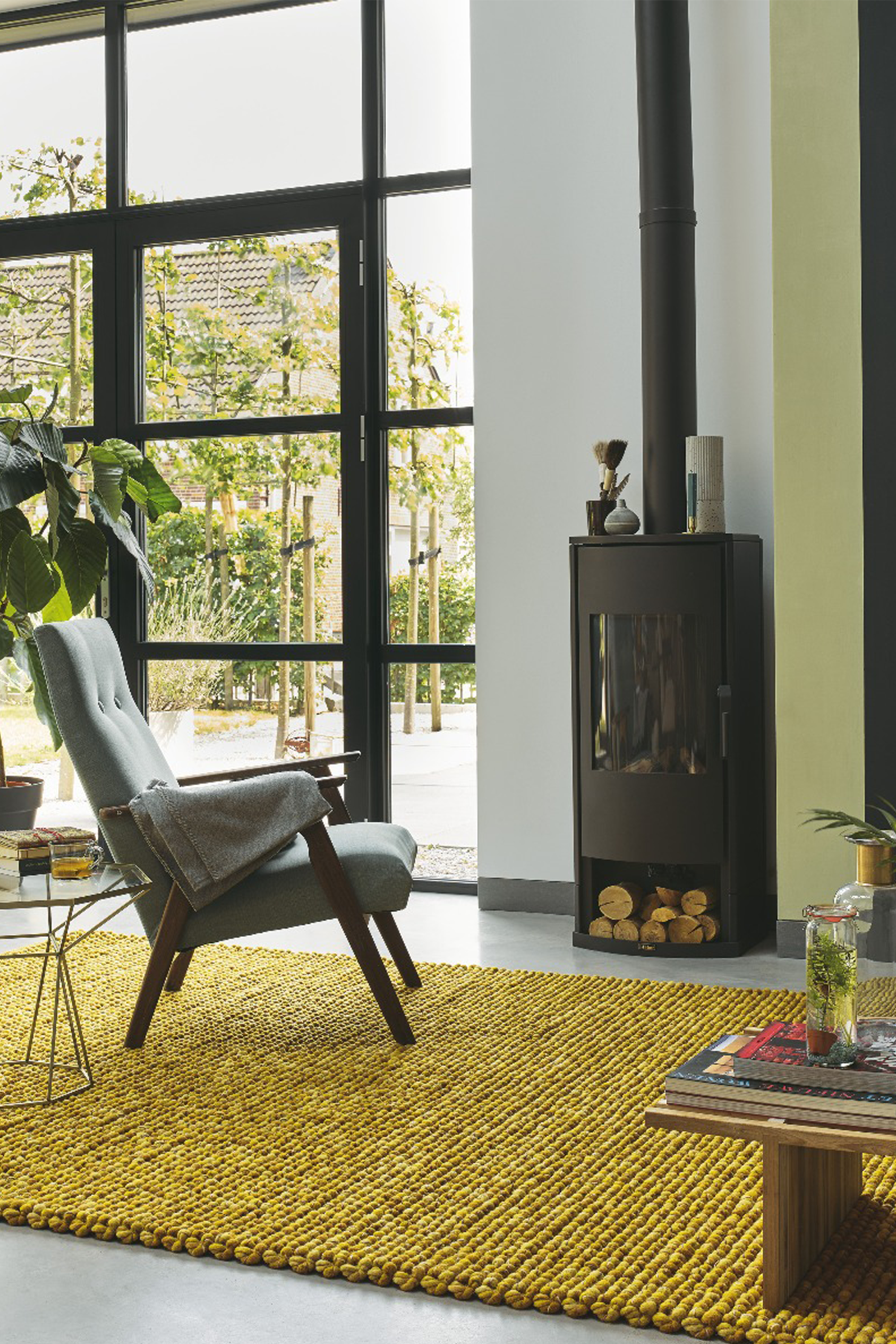 Brink & Campman Cobble Yellow Textured Rug 29206