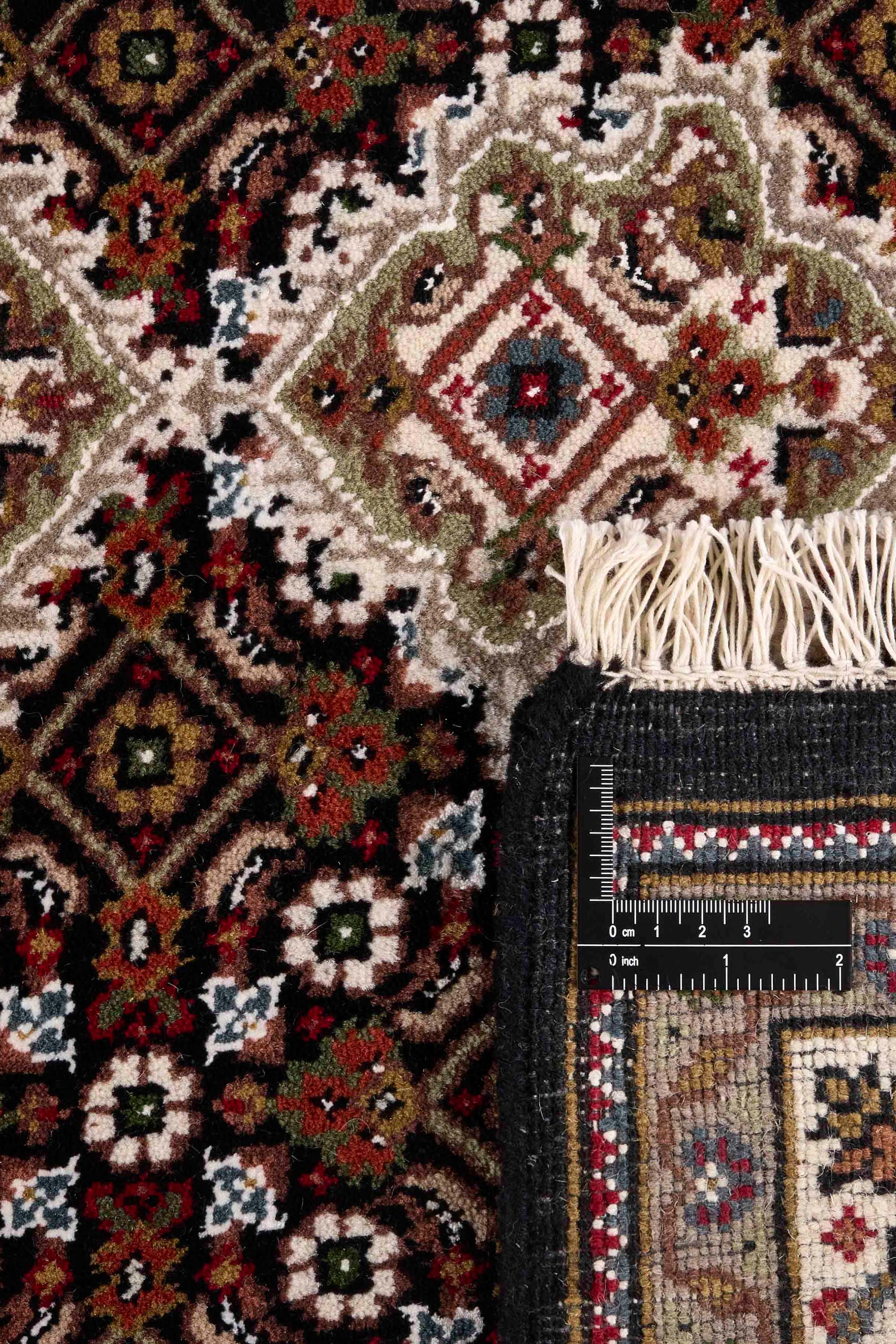 Traditional brown Luxury Tabriz Indi rug