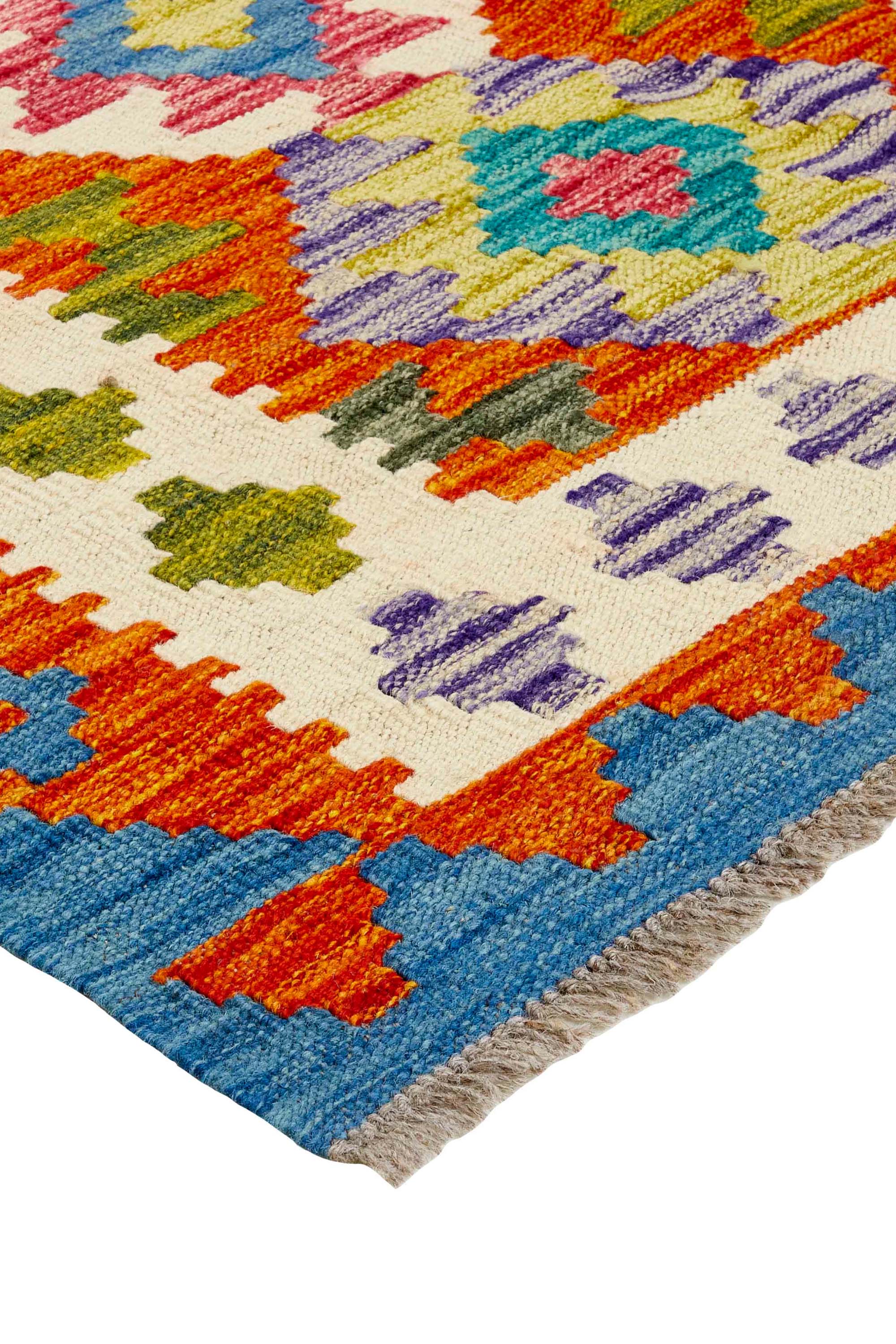 Traditional multicolour kilim rug