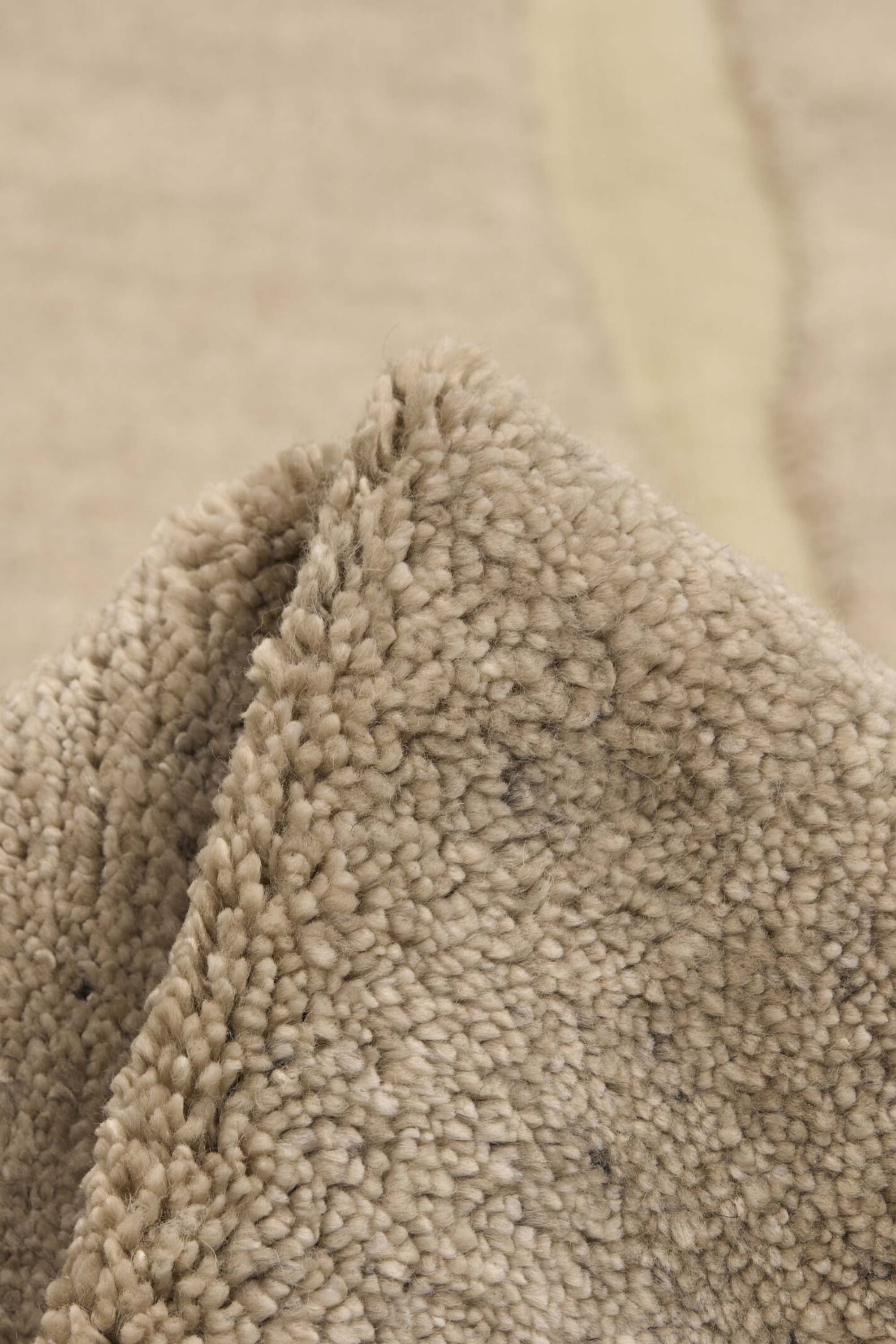 Minimal beige Moroccan style rug