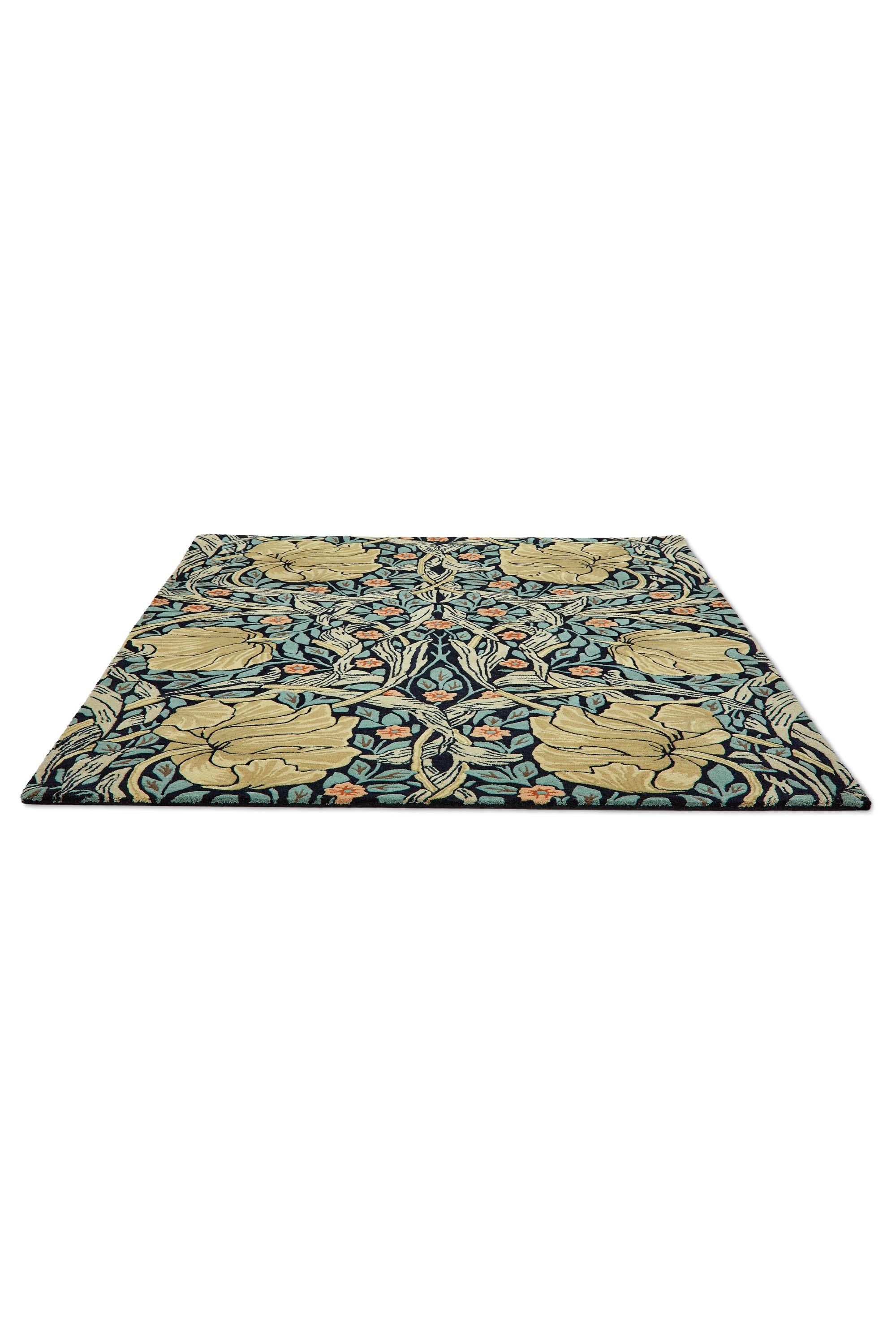 Multicolour floral abstract rug