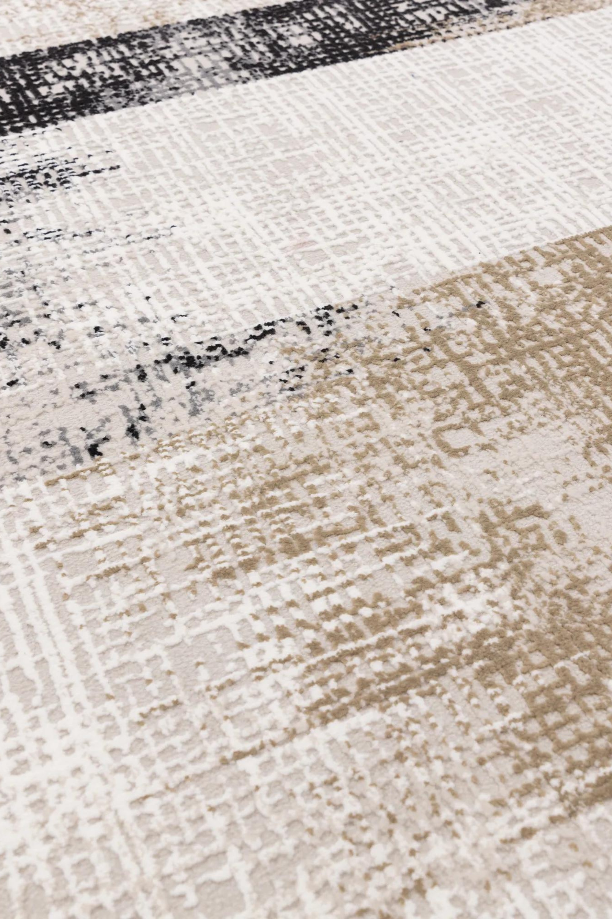 Modern flatweave rug with abstract beige design