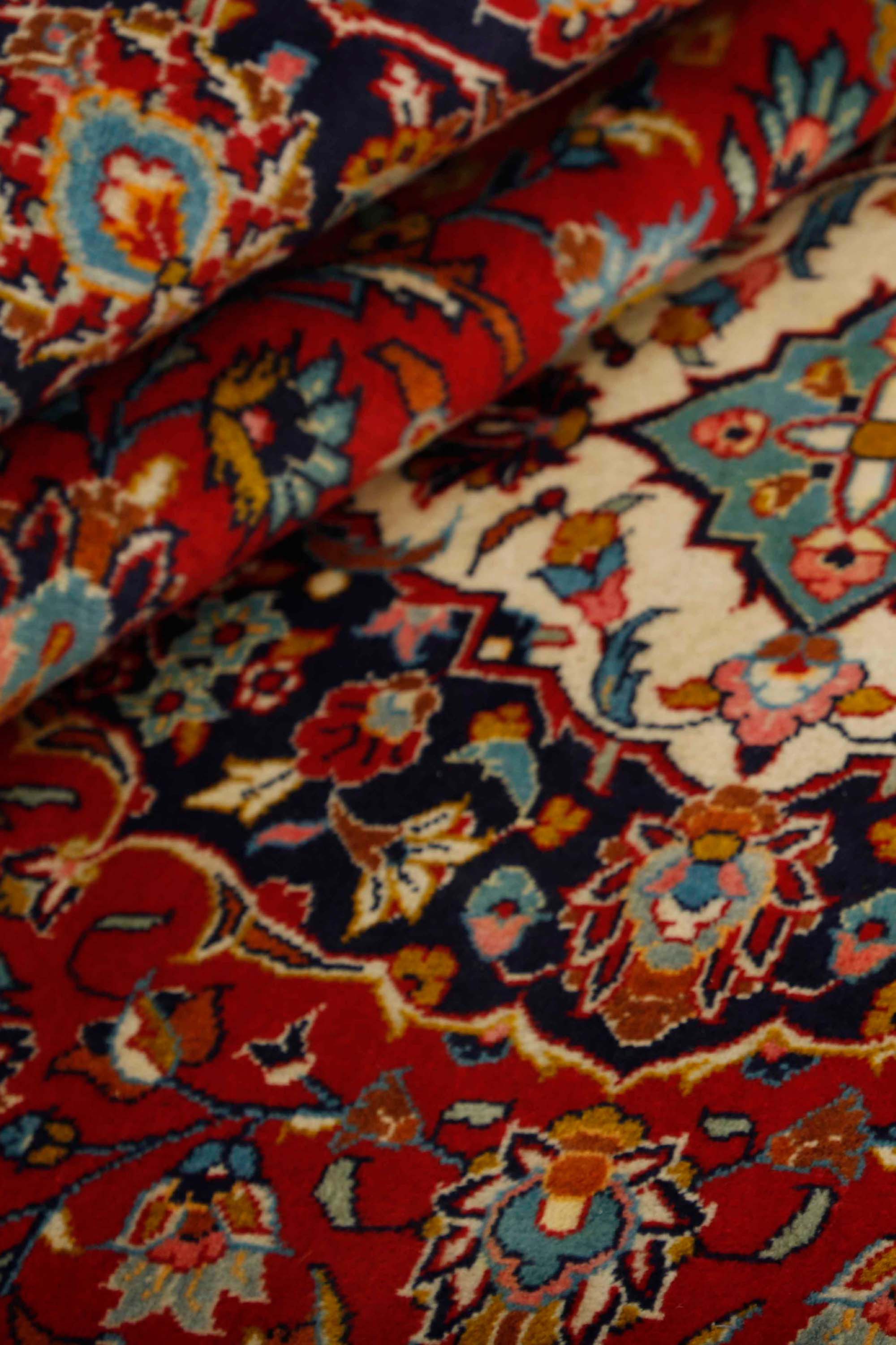 Traditional multicolour Keshan rug