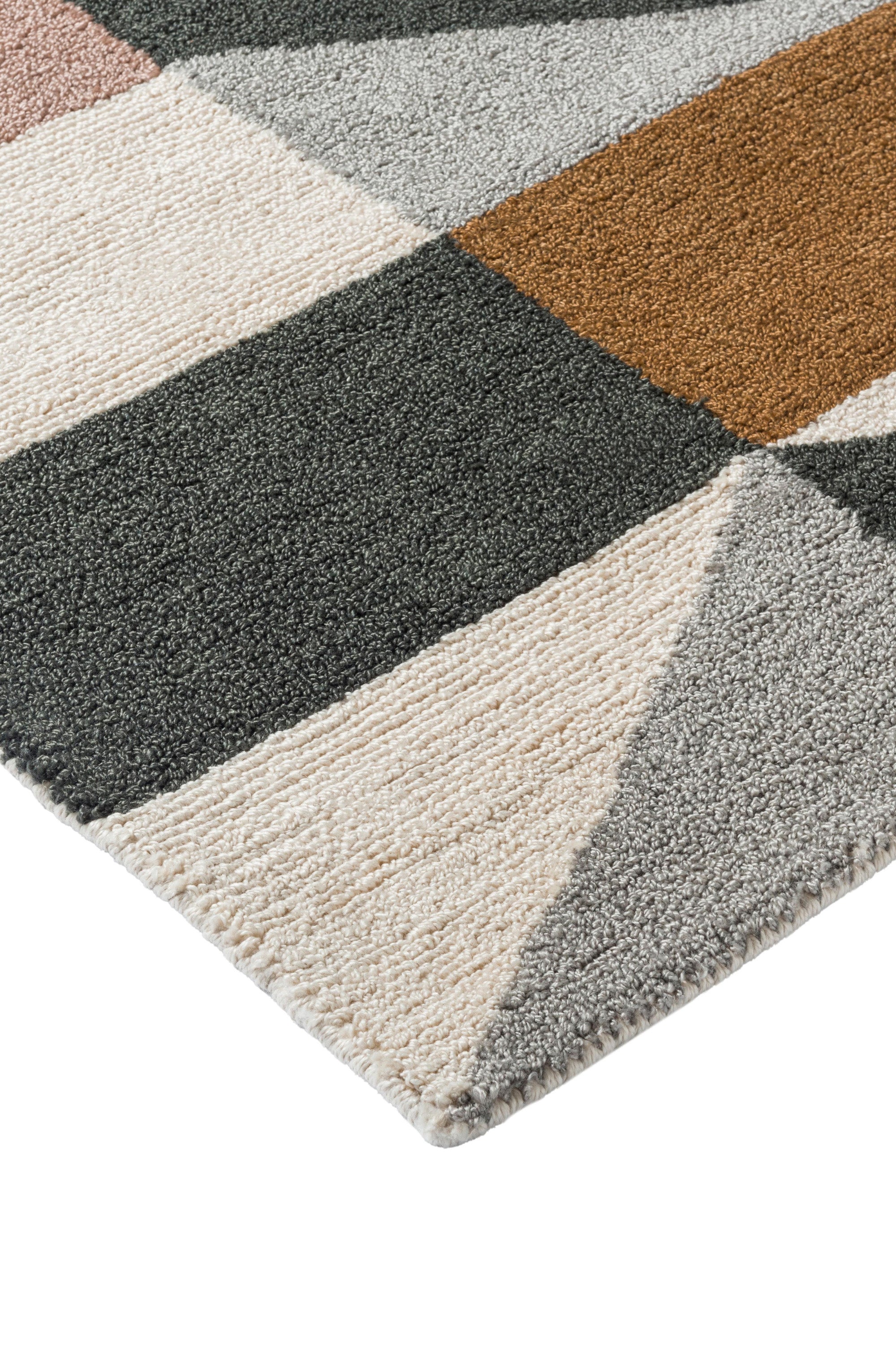 Modern multicolour geometric rug