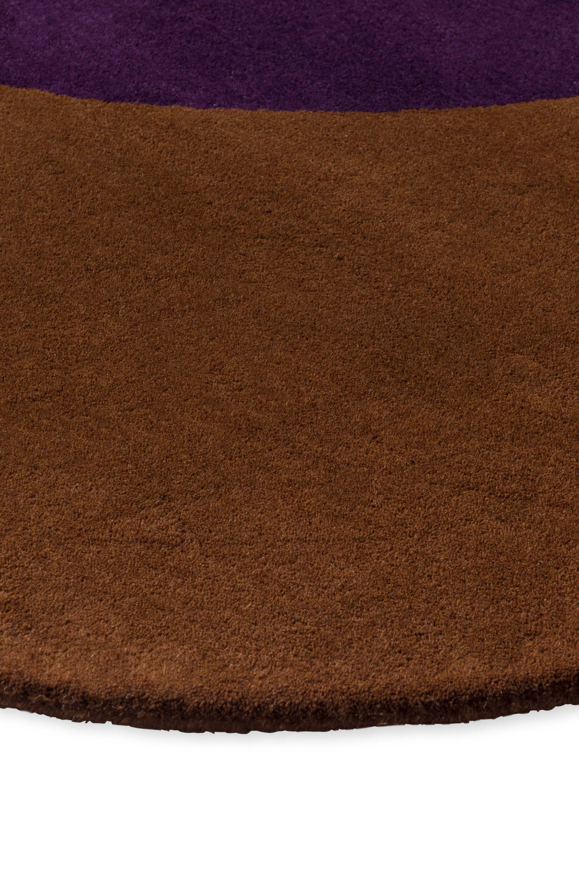 Brown flower shaped rug