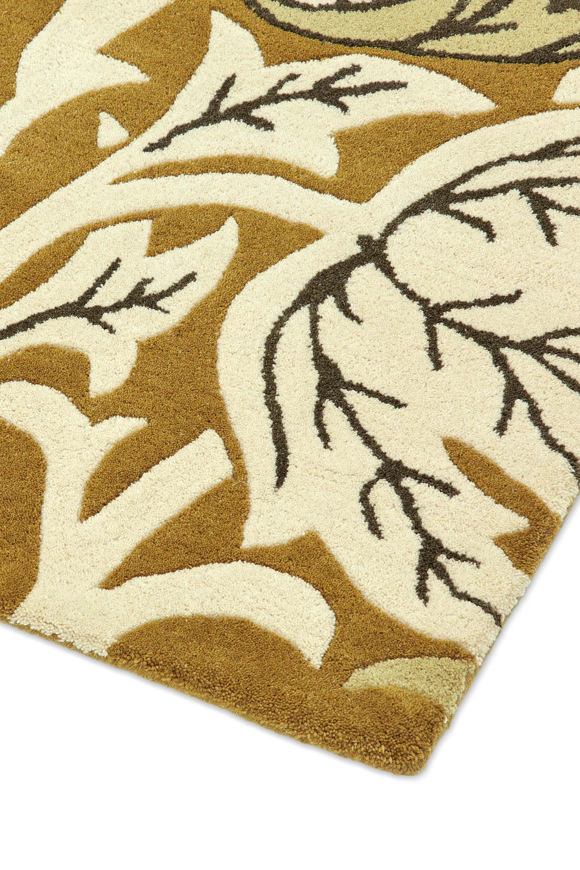 Yellow floral abstract rug
