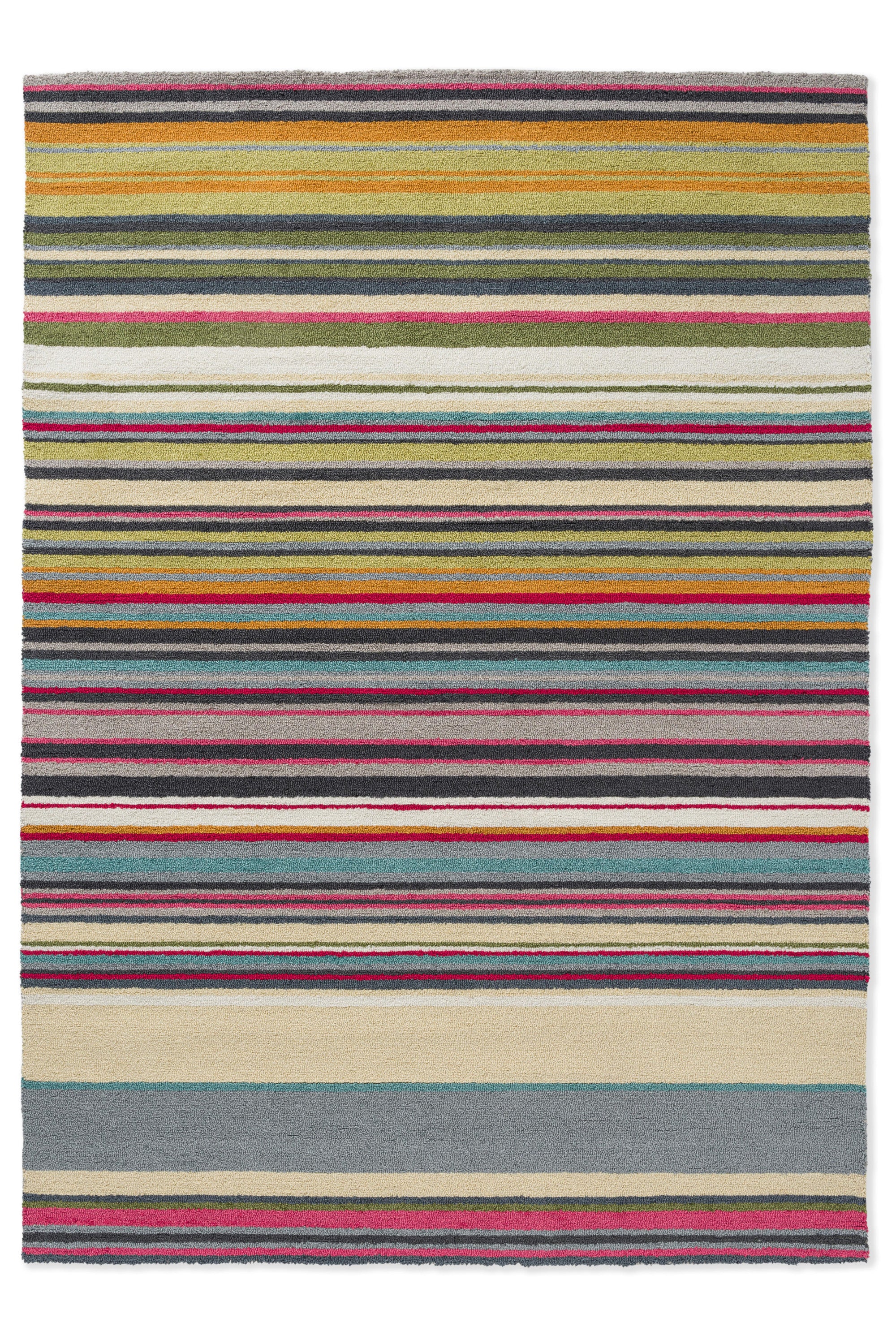 multicolour striped indoor/outdoor rug