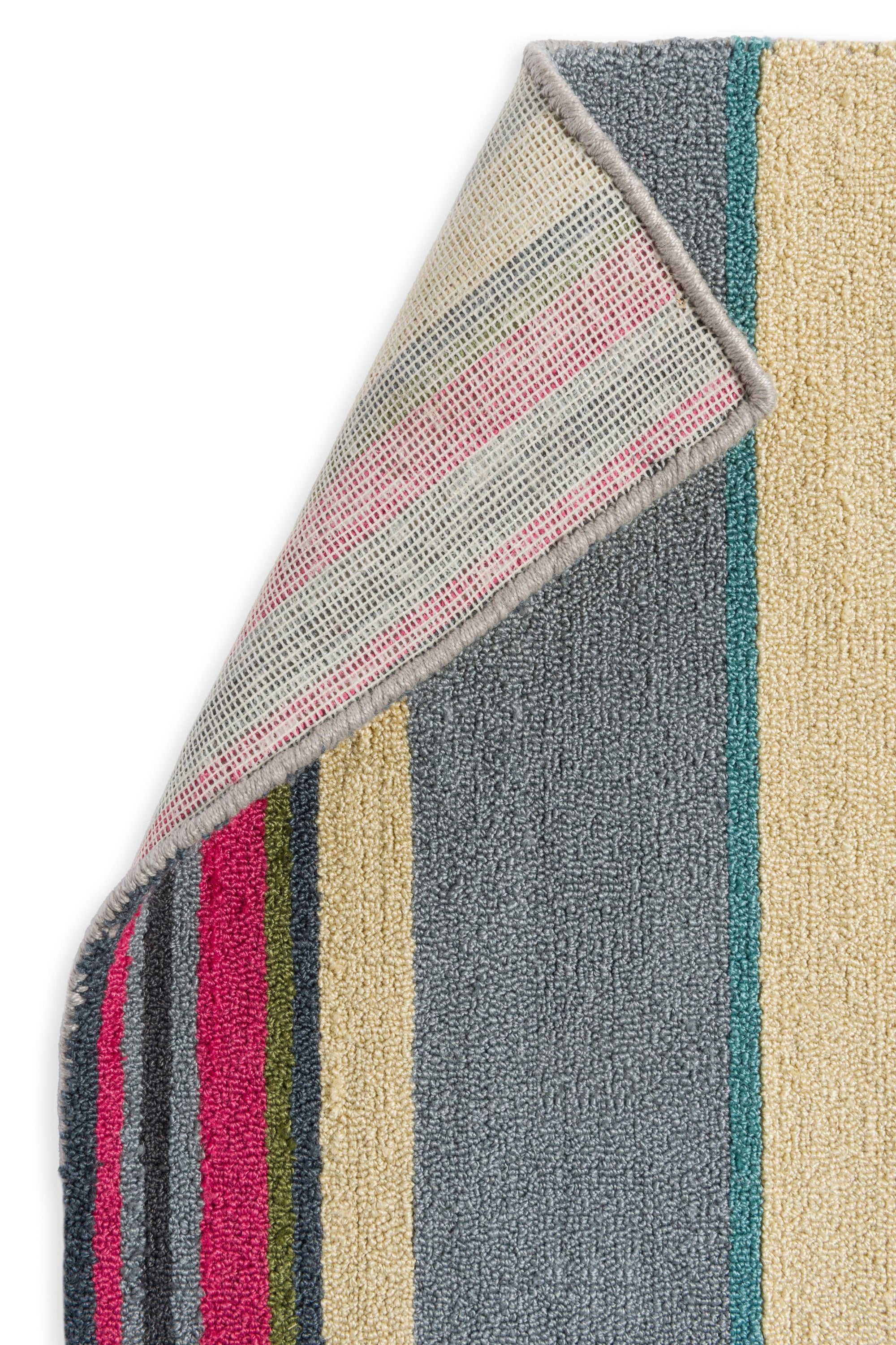 multicolour striped indoor/outdoor rug