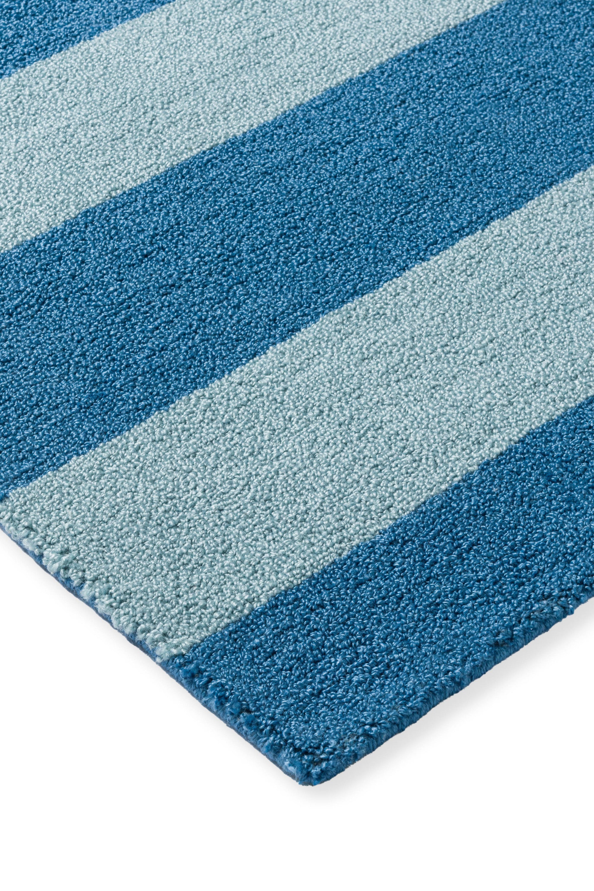 Modern Striped blue outdoor rug