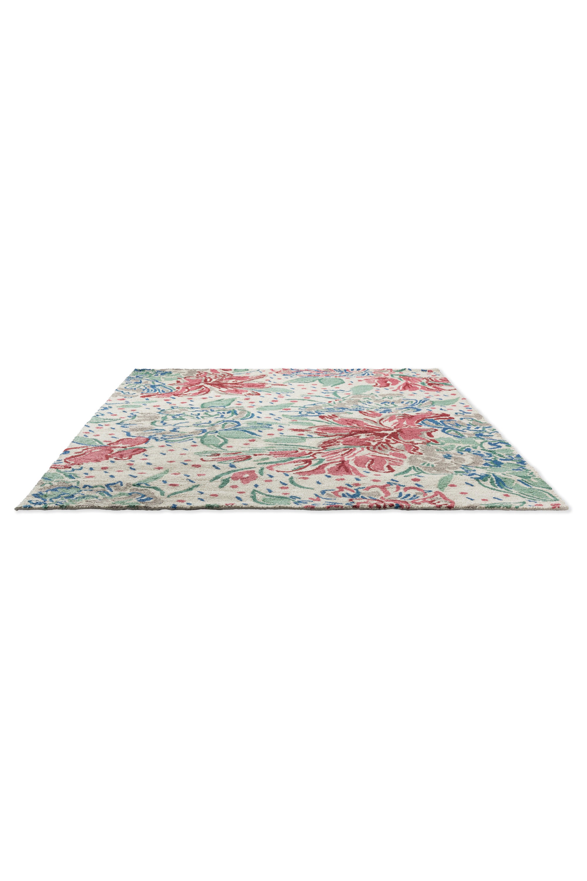 Multicolour floral polypropylene indoor/outdoor rug