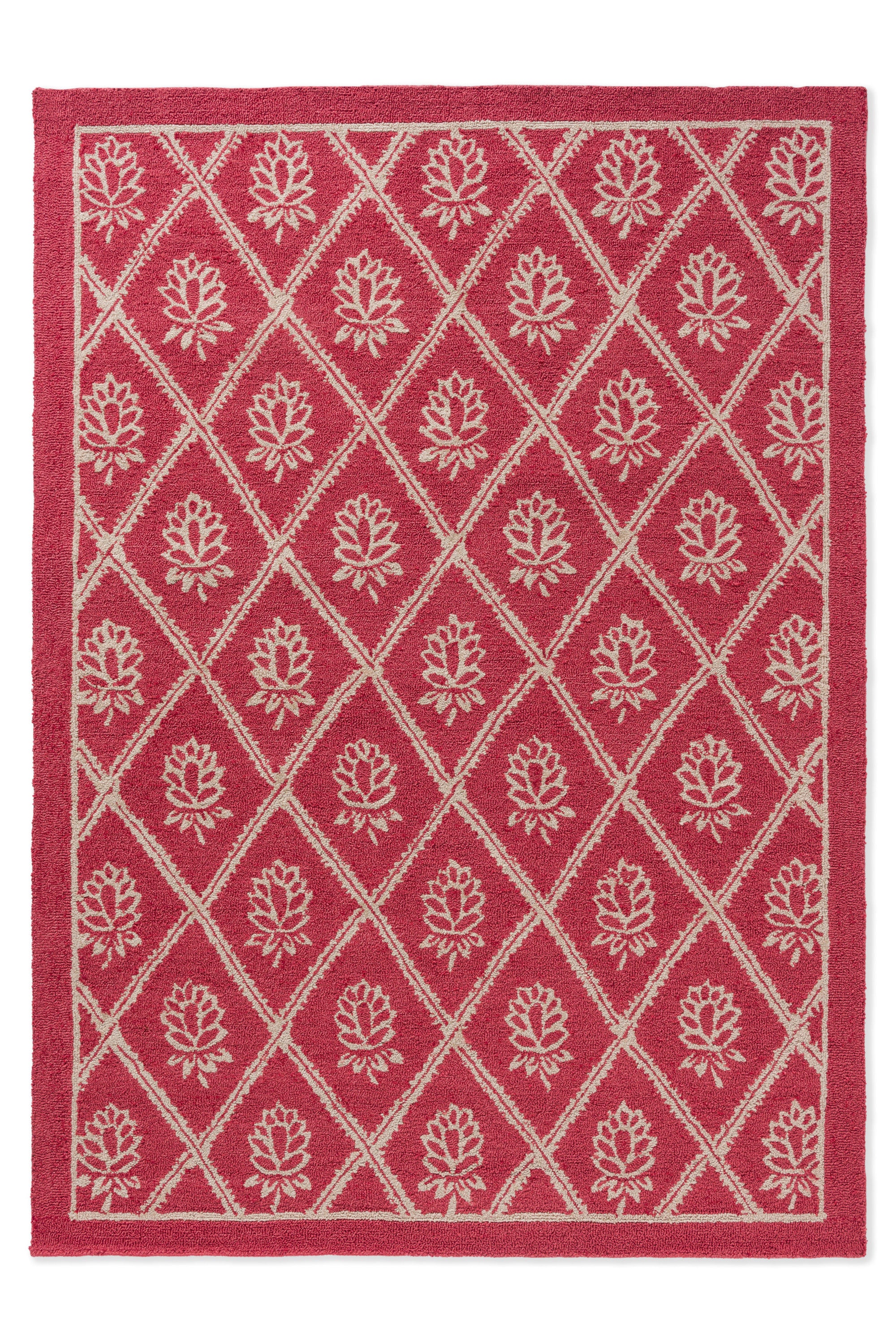 Laura Ashley Porchester Poppy Red Rug 480200 | Indoor/Outdoor Rugs ...
