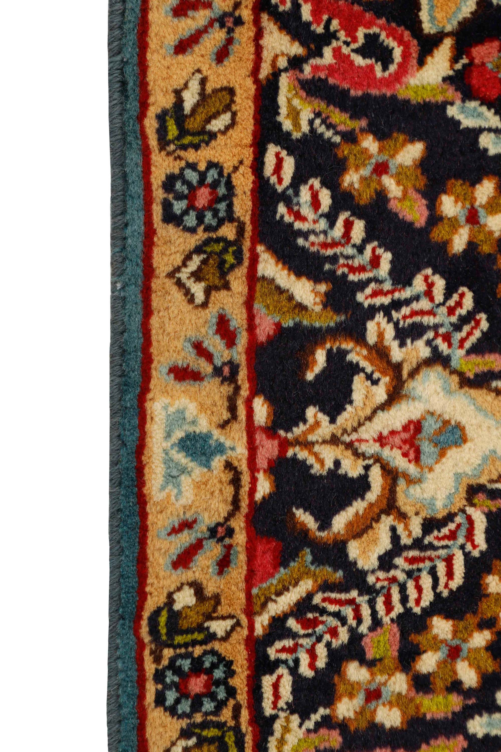 Luxury multicolour traditional Kerman rug