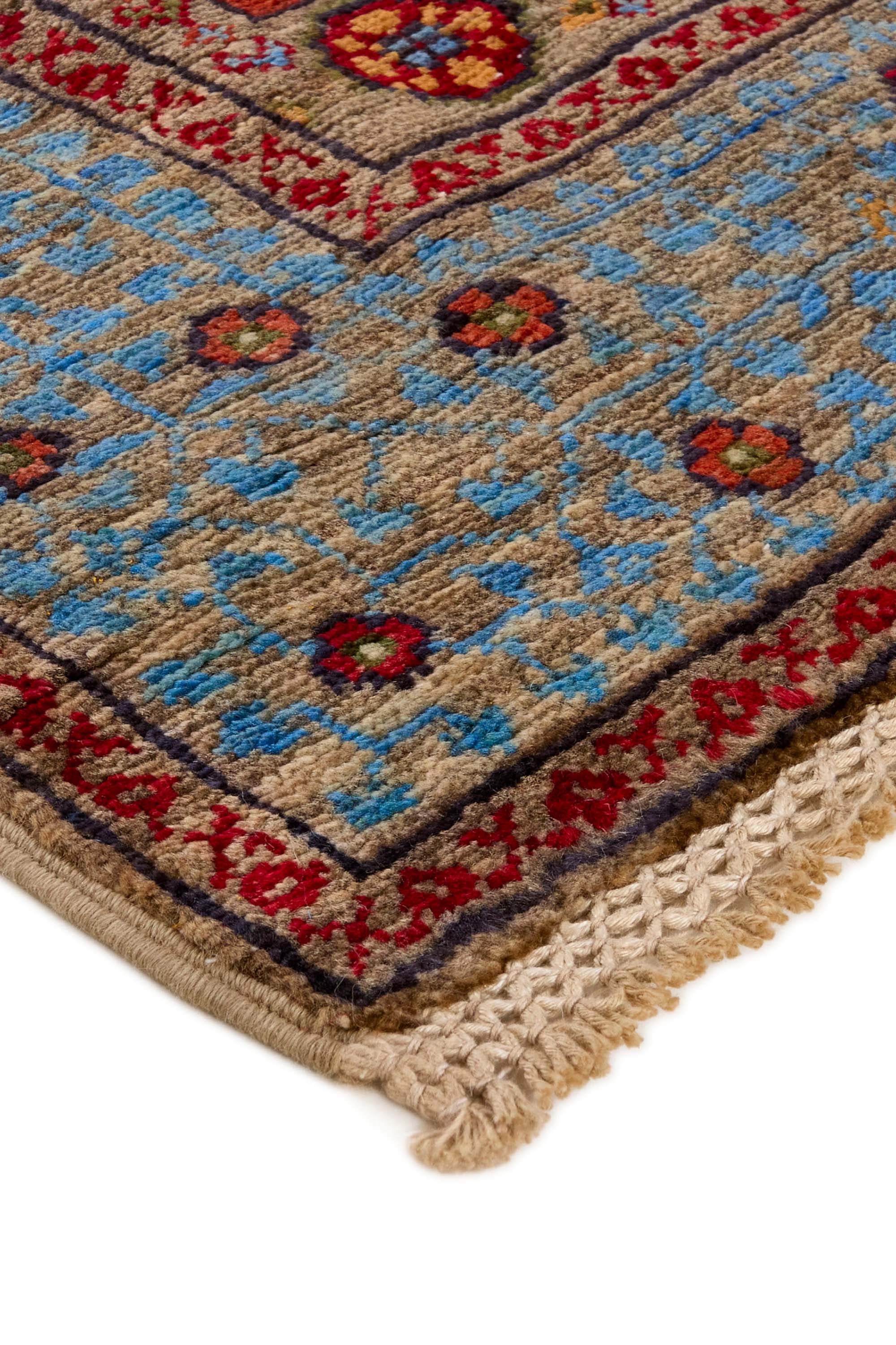 Traditional Multicolour bordered Ziegler rug