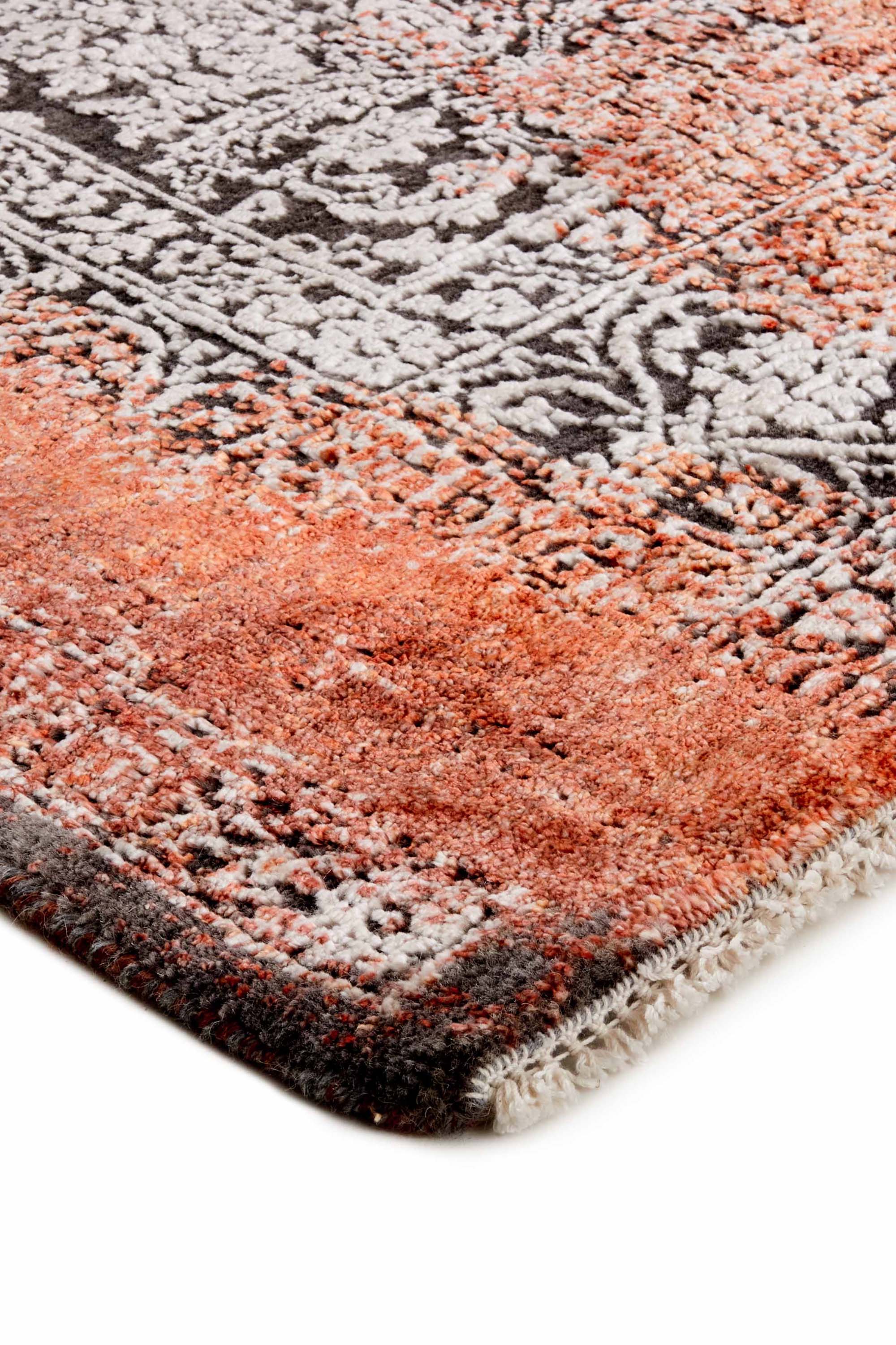 Luxury modern abstract red rug