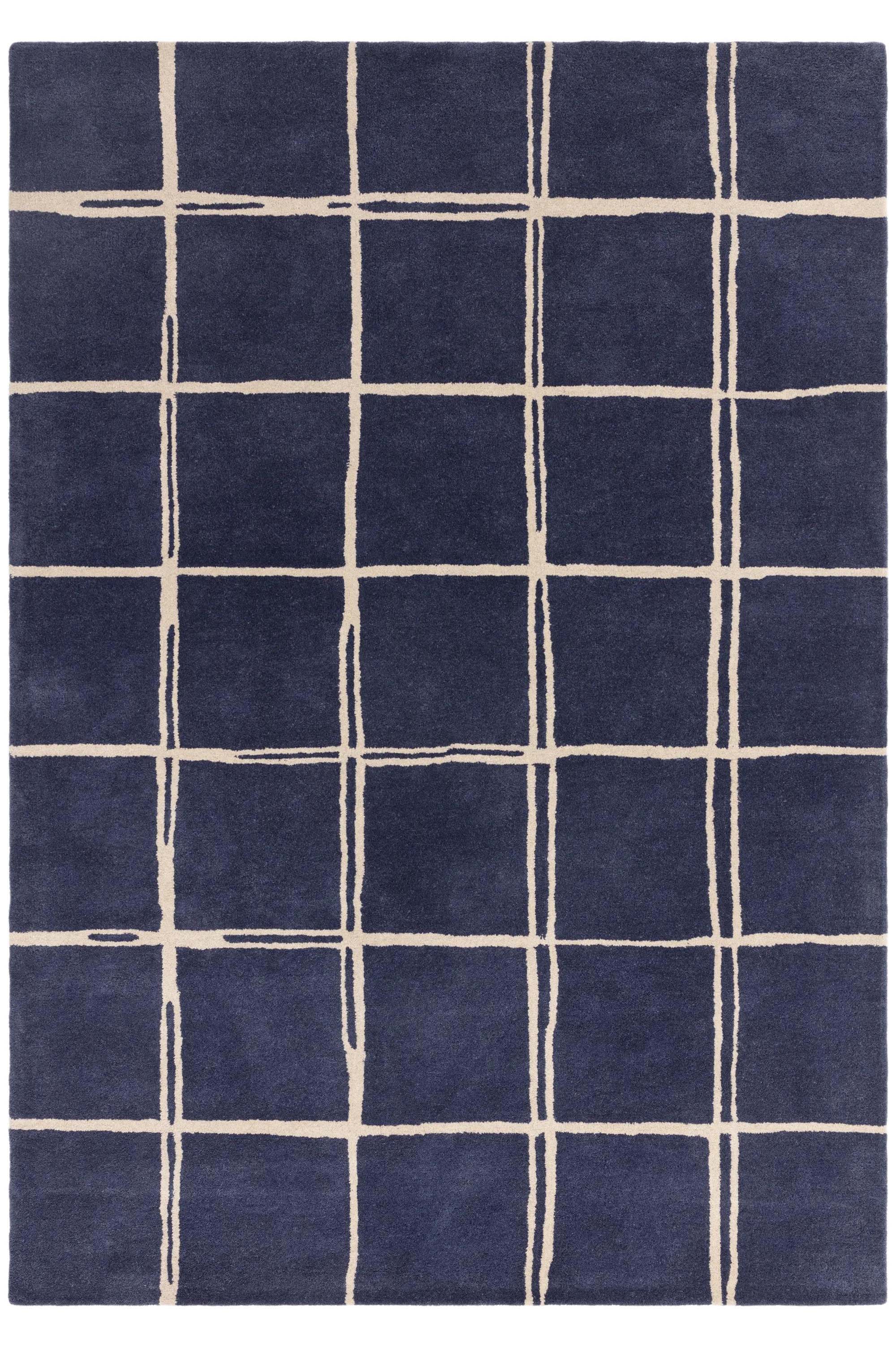 Albany Grid Marine Rug | Geometric Rugs | Rugs.ie