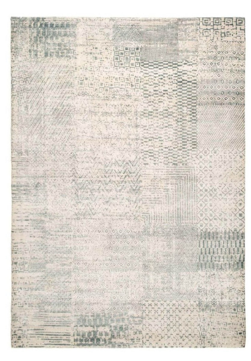 grey and beige abstract area rug