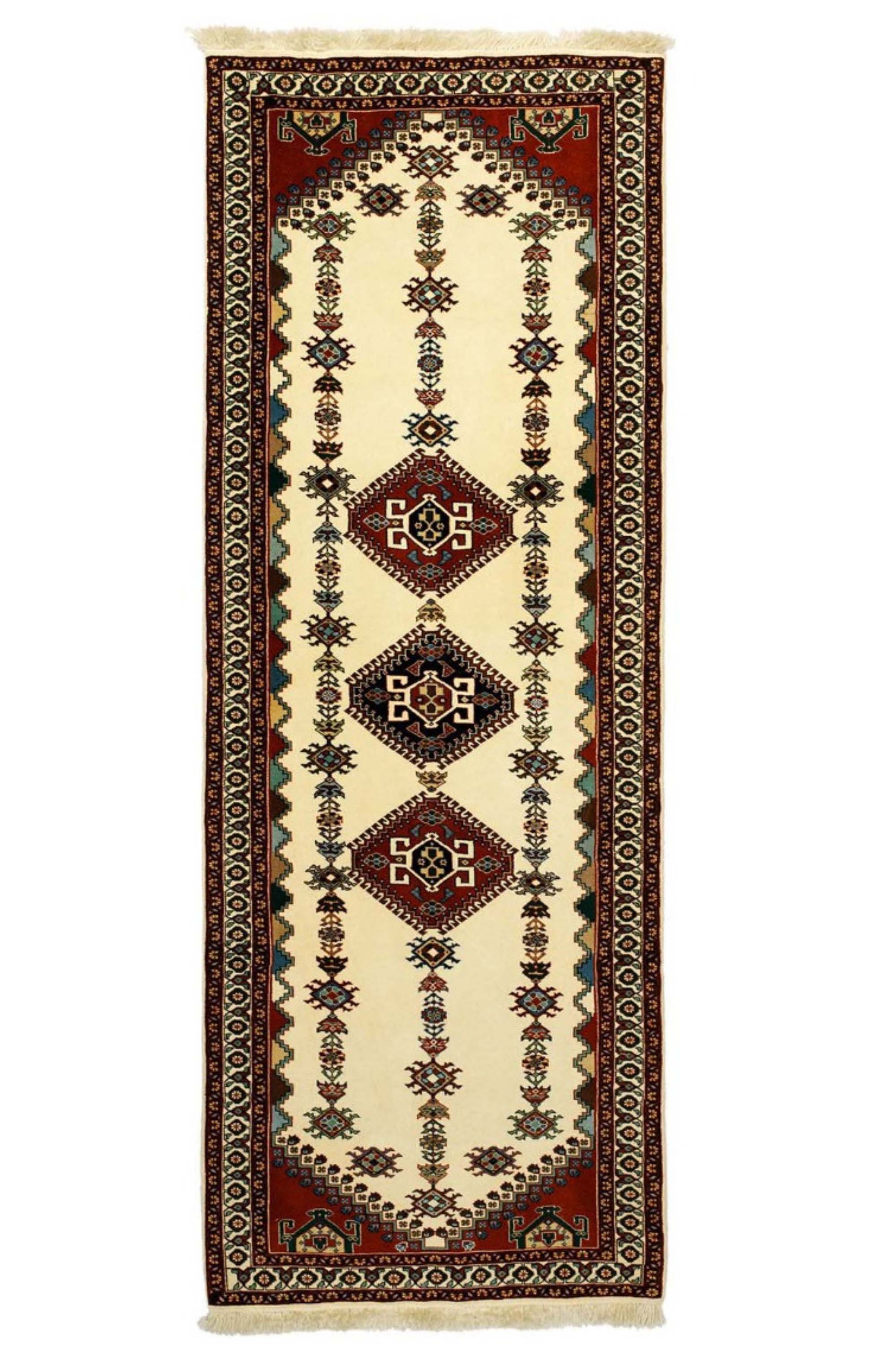 cream authentic persian runner with a traditional design