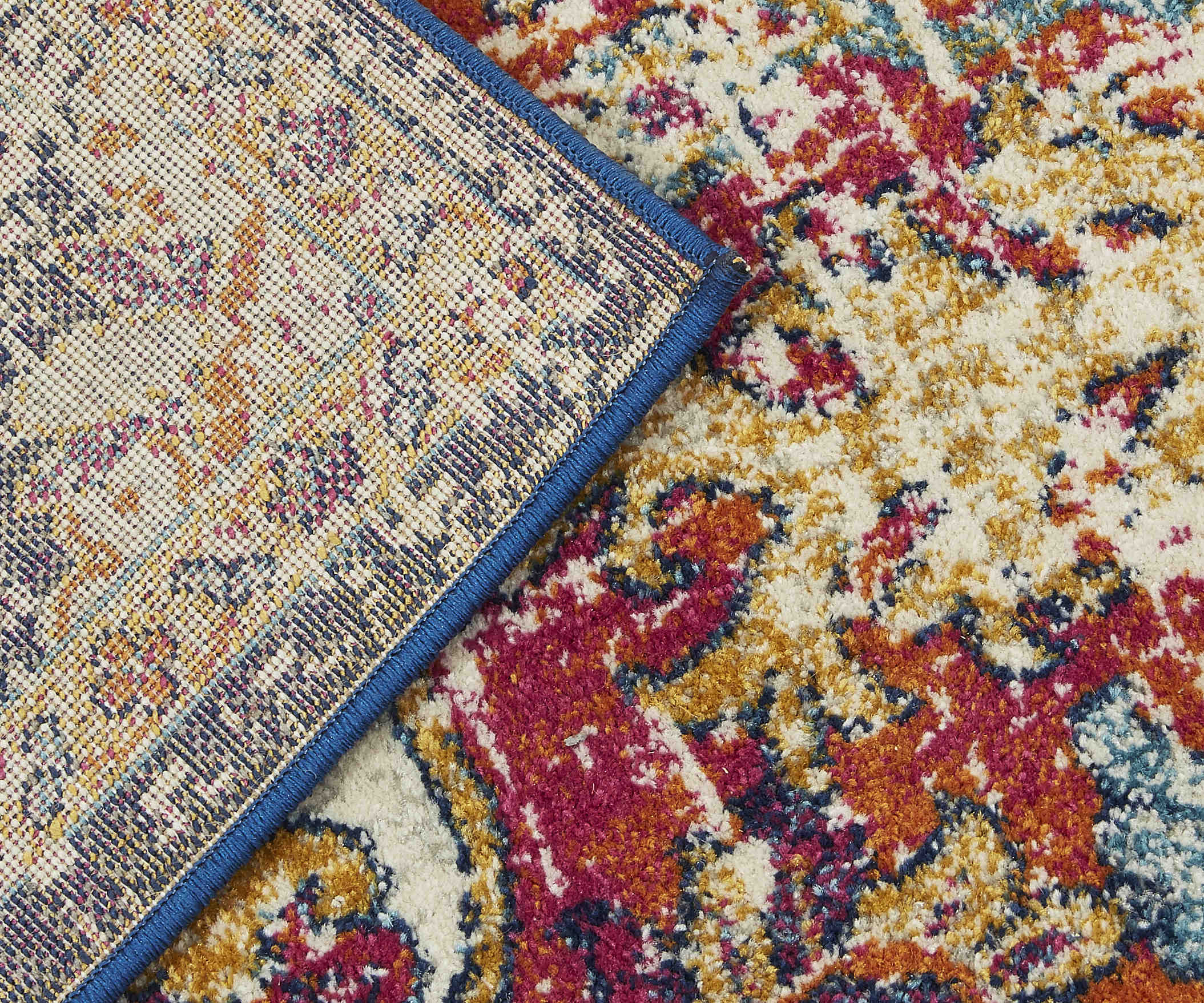 multicolour rug with an oriental pattern
