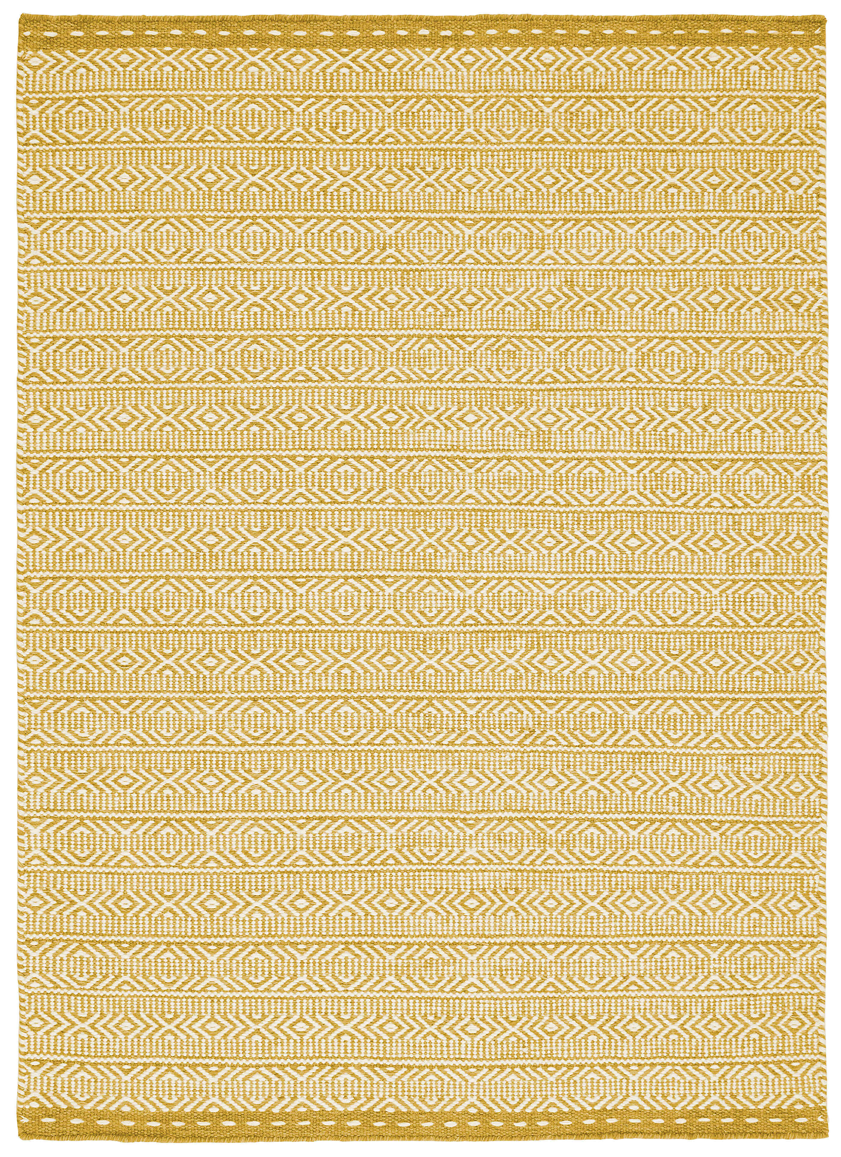 yellow and white kelim flatweave rug